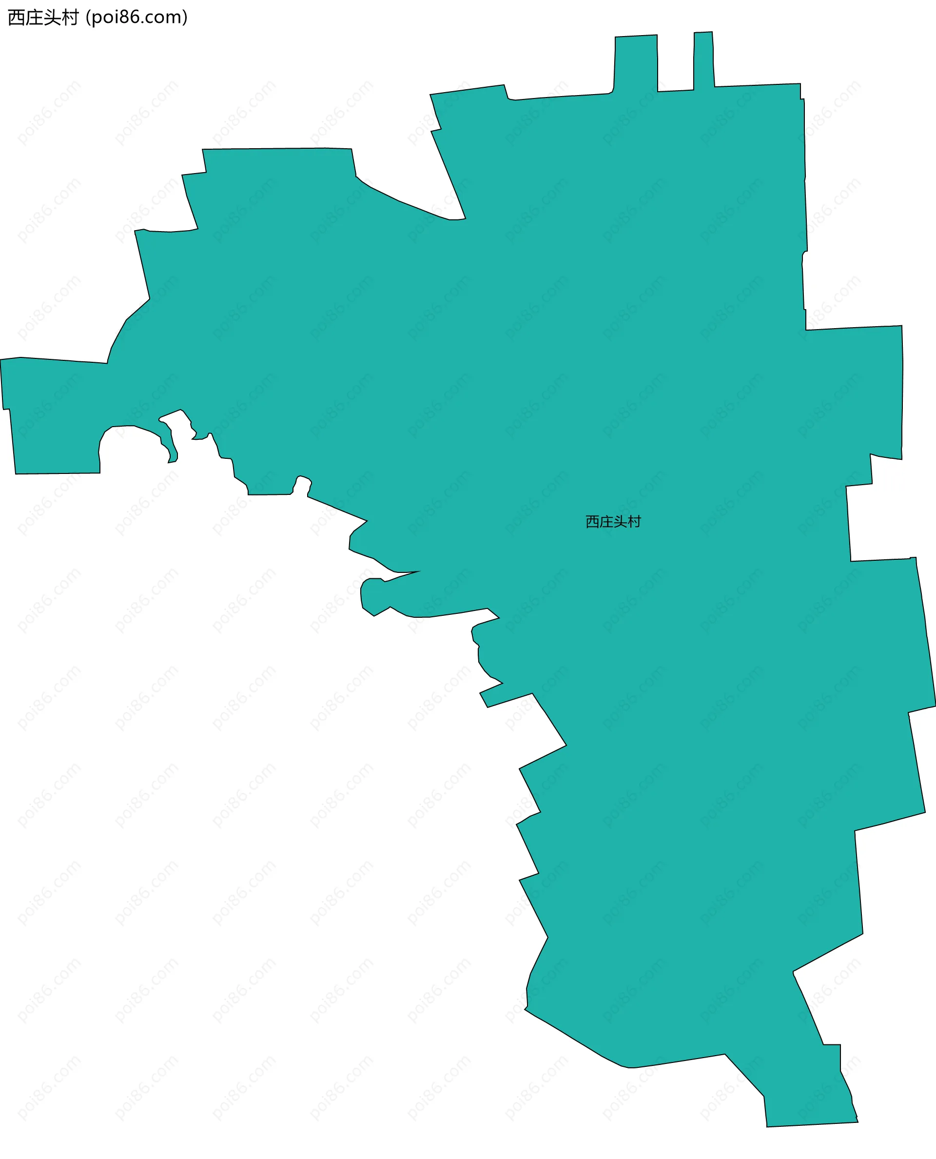 西庄头村边界地图