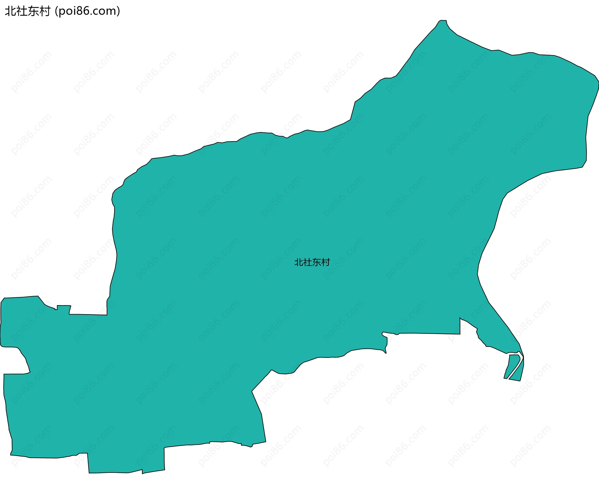 北社东村边界地图