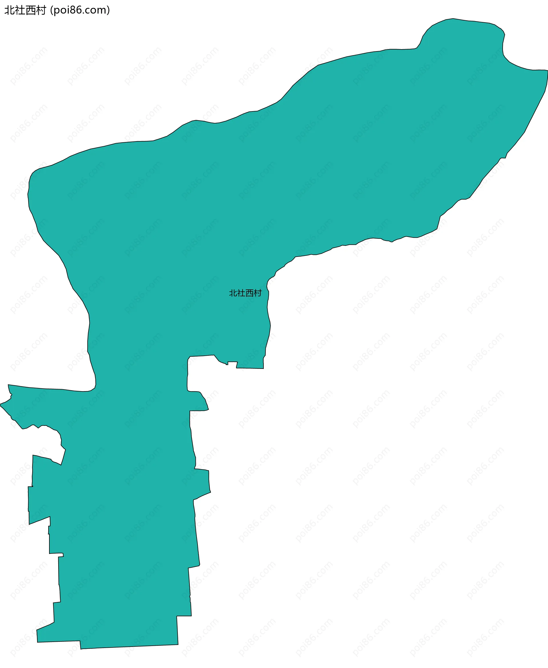 北社西村边界地图