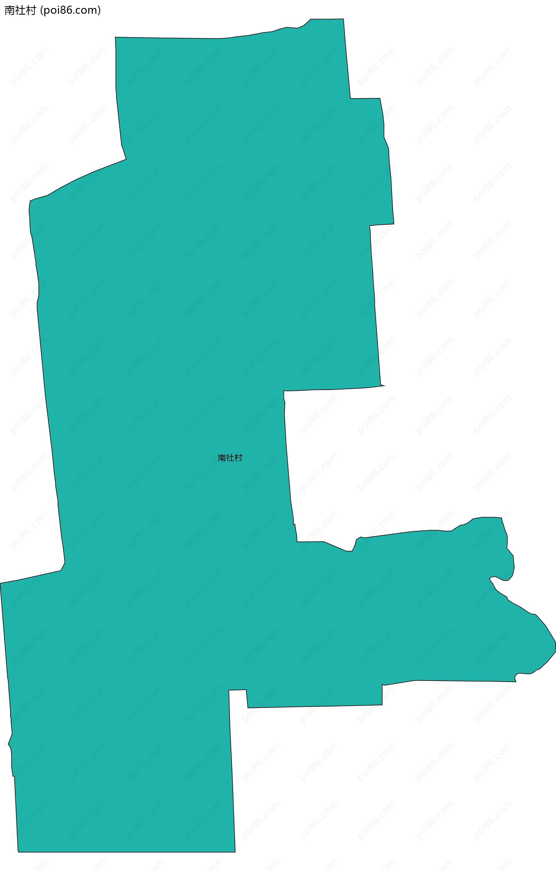 南社村边界地图