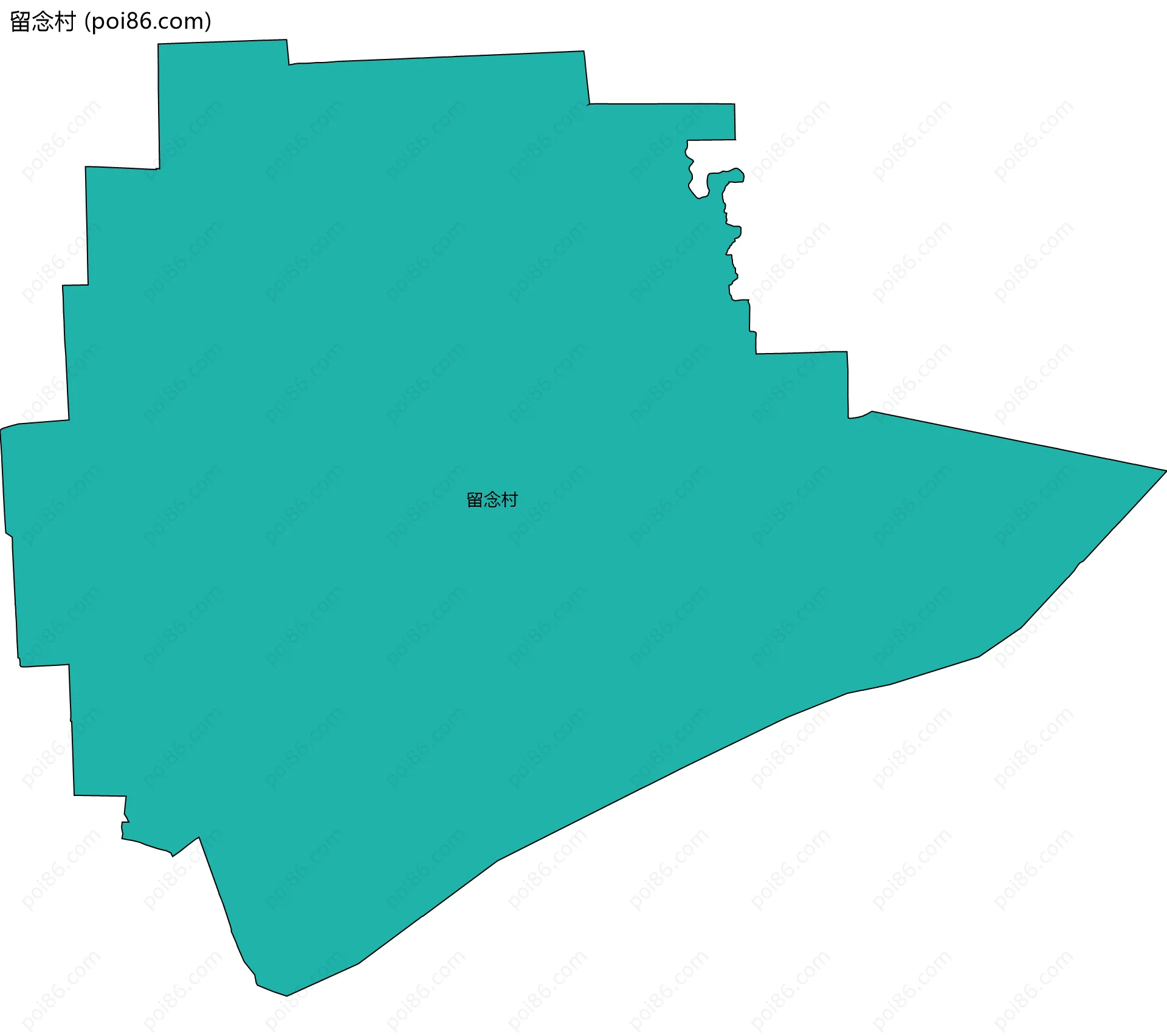 留念村边界地图