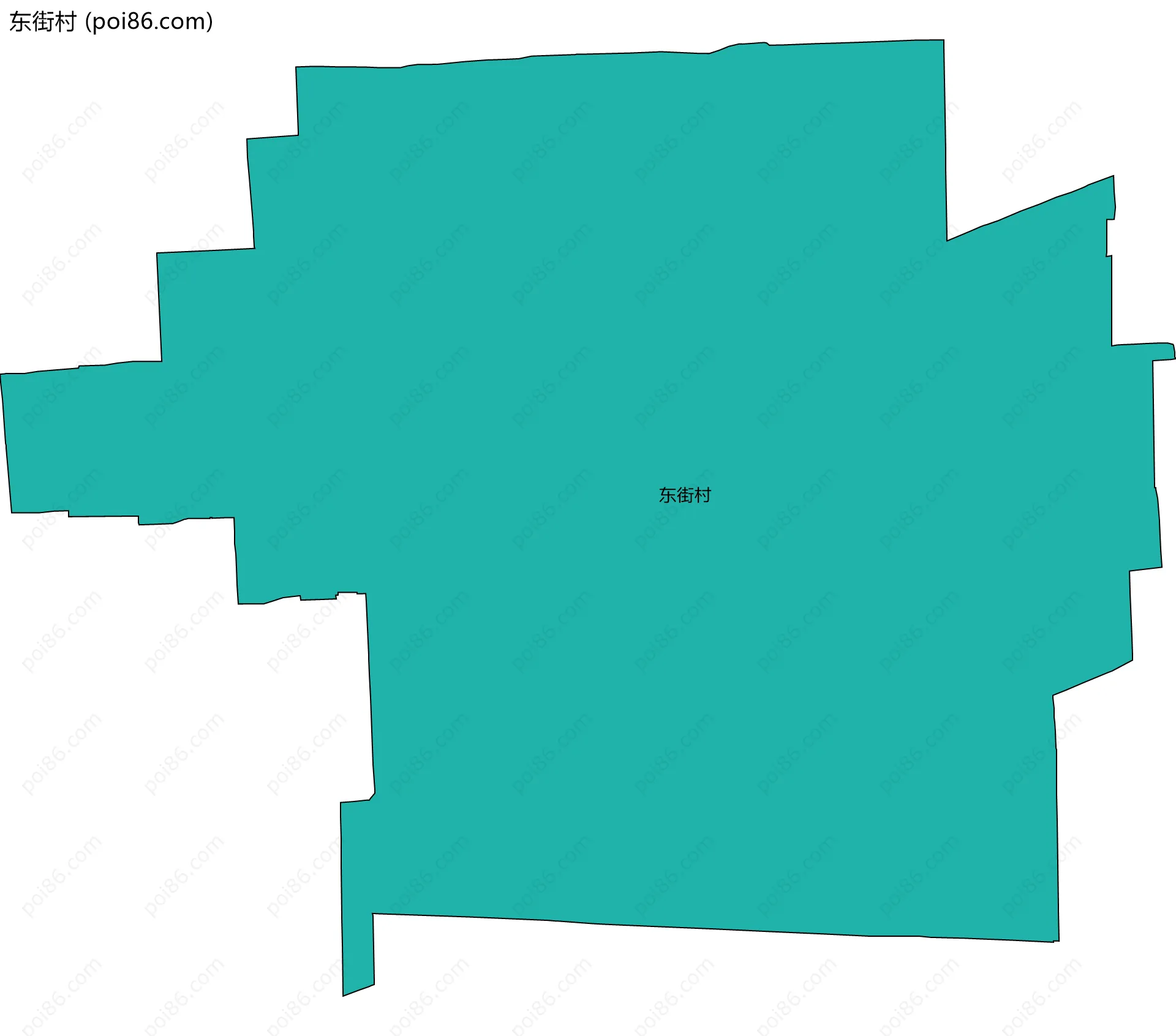 东街村边界地图