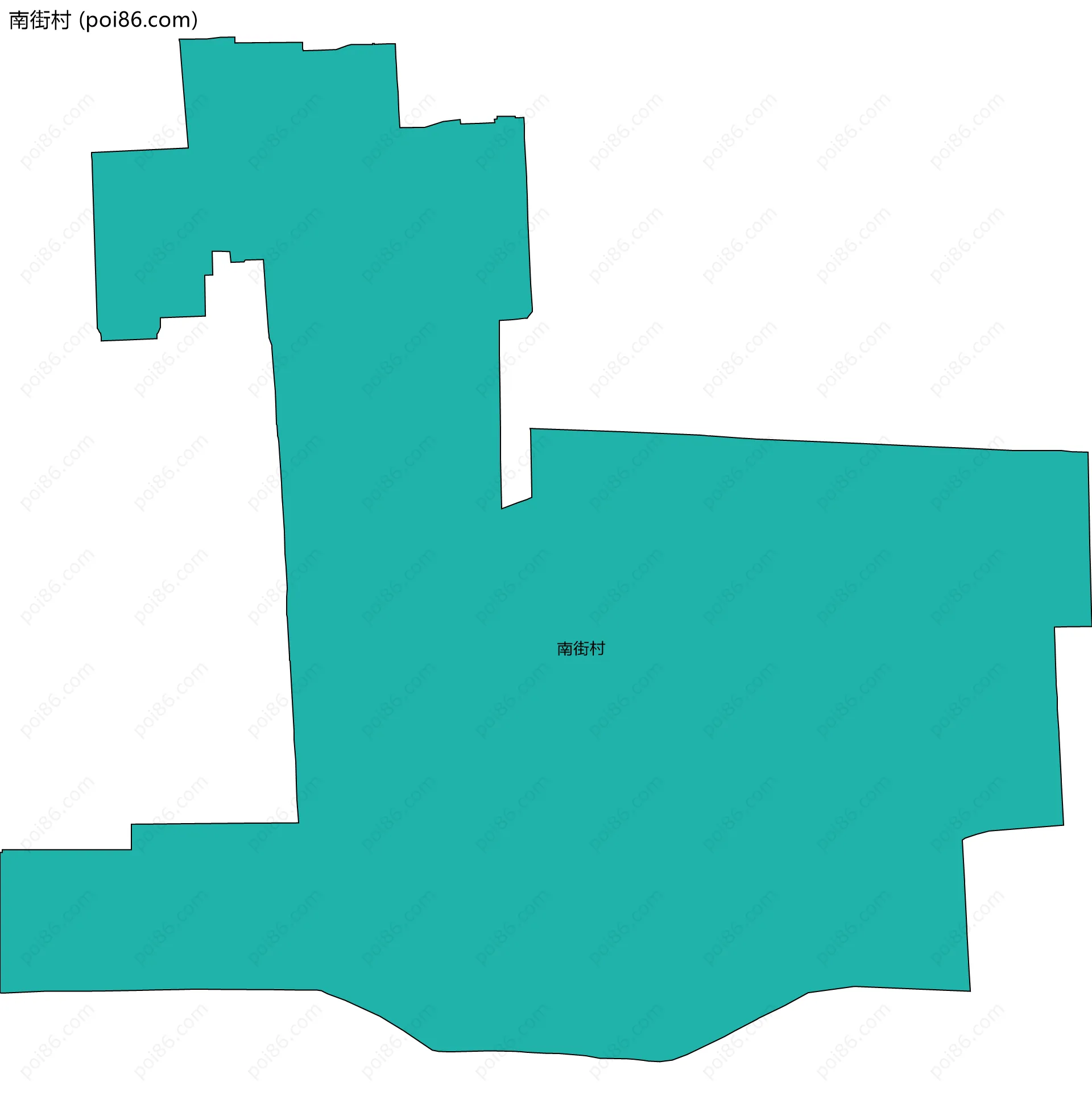 南街村边界地图