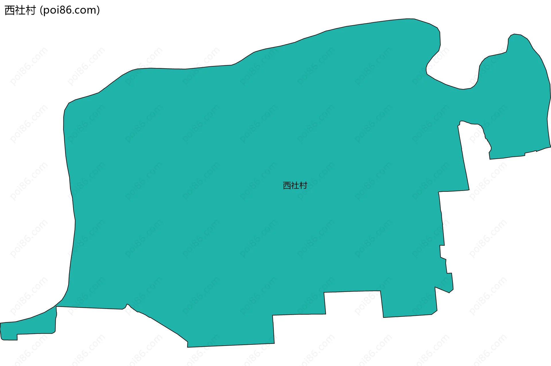 西社村边界地图