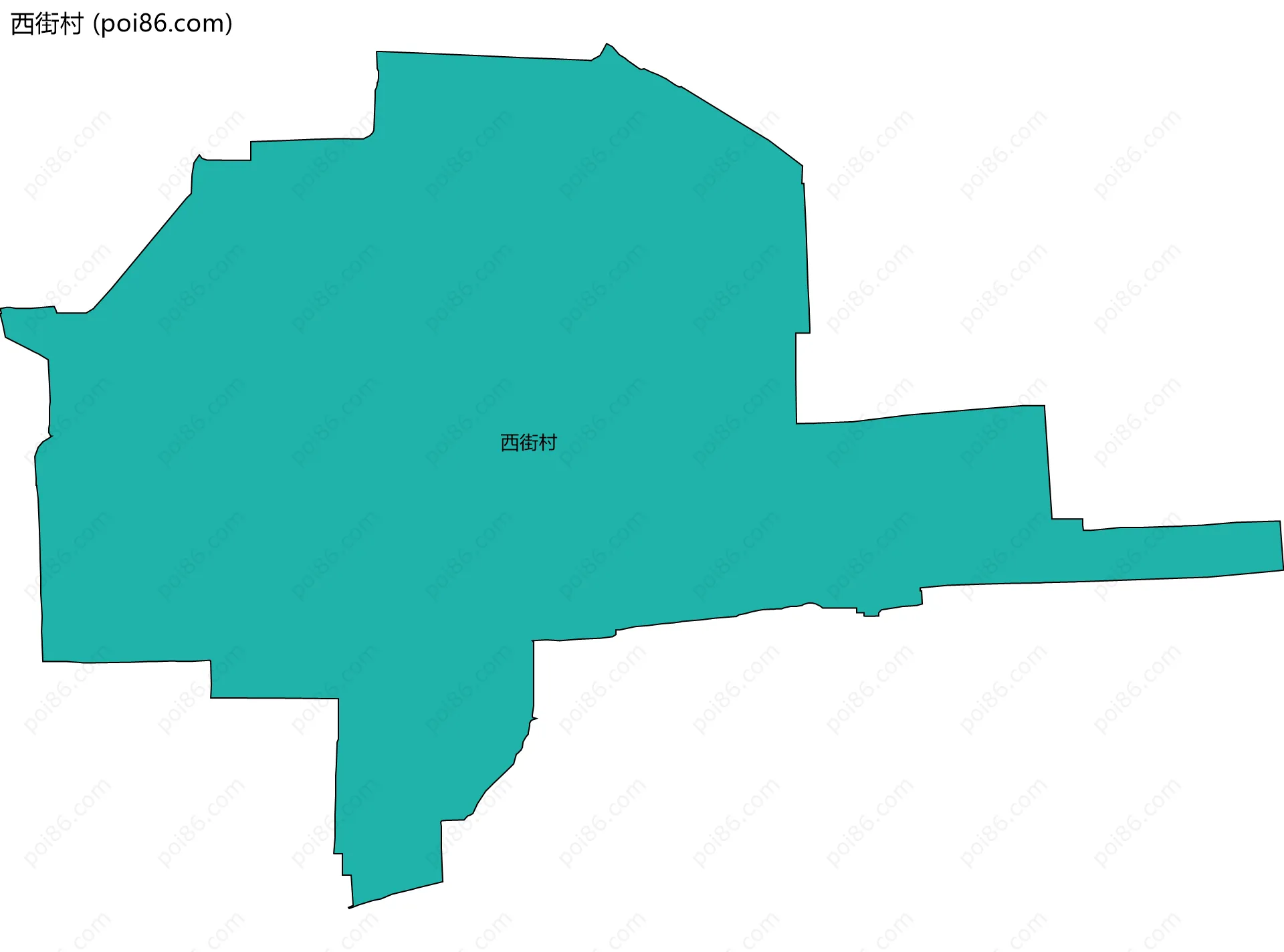 西街村边界地图
