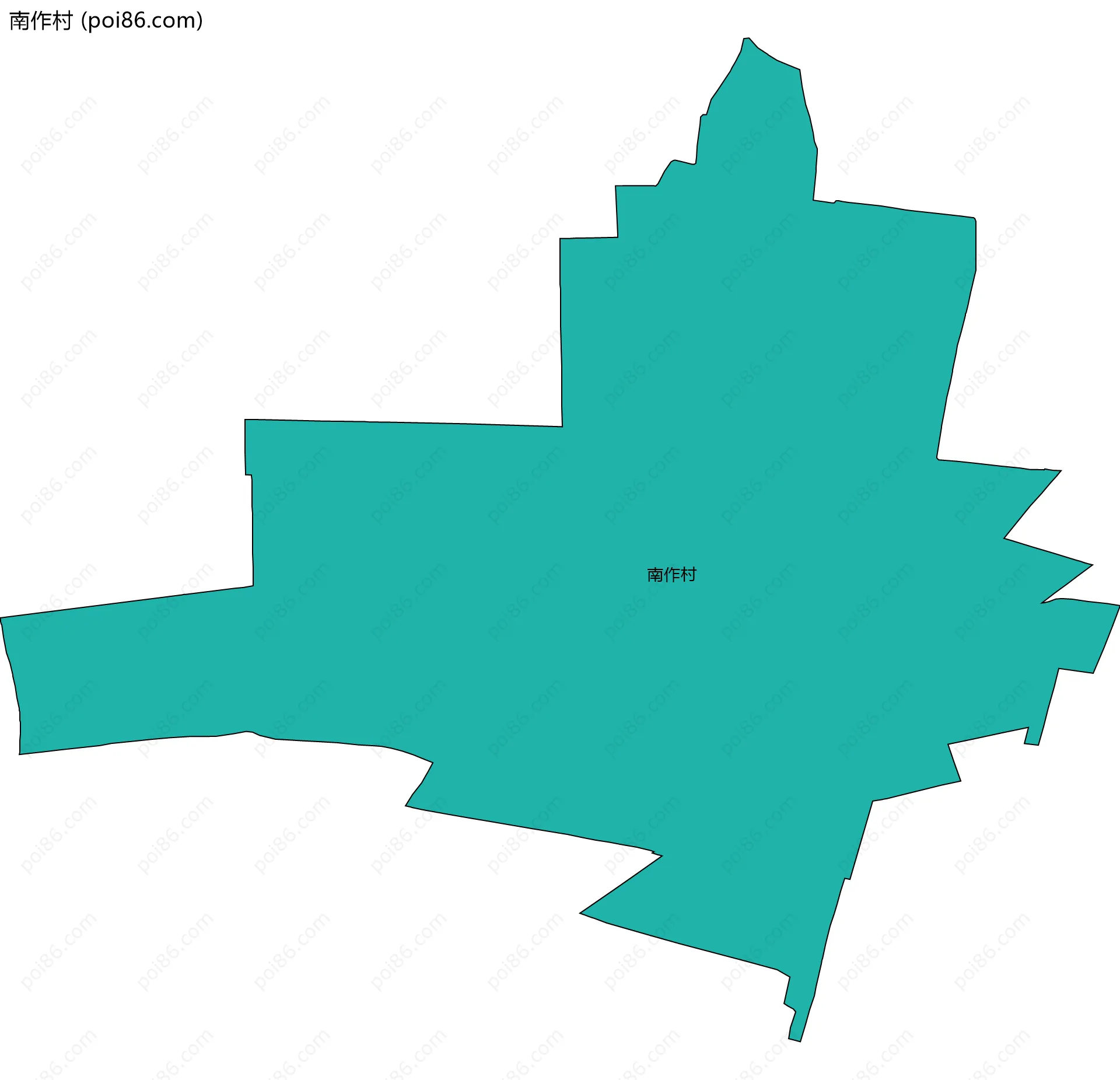 南作村边界地图