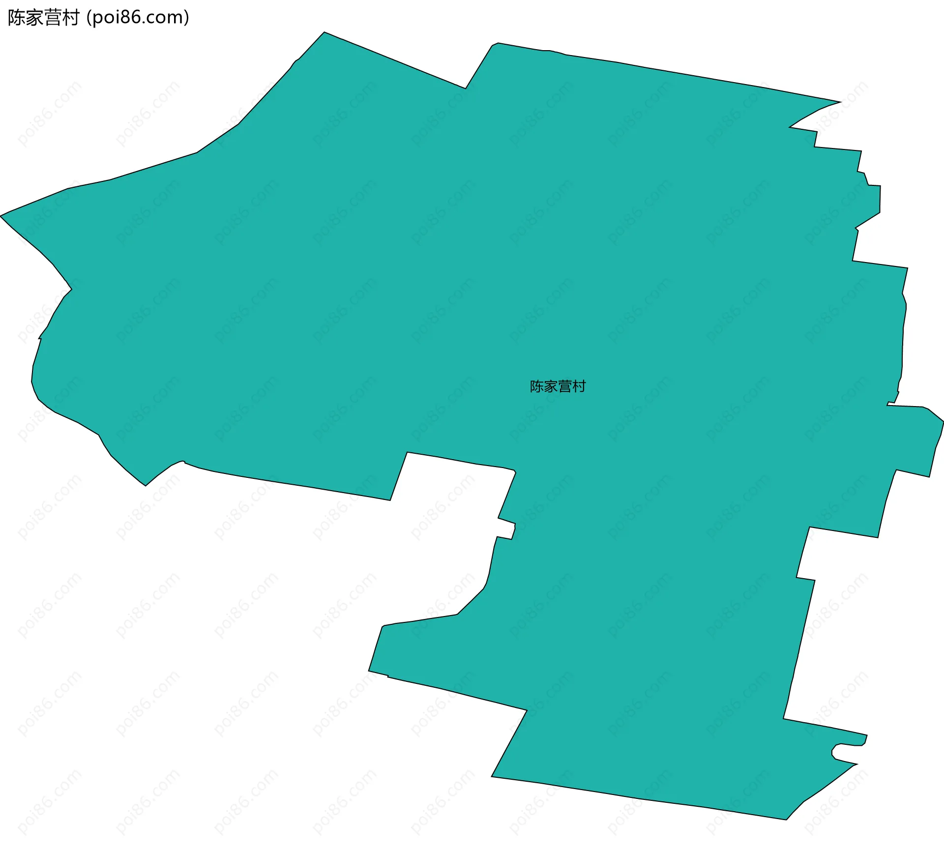 陈家营村边界地图