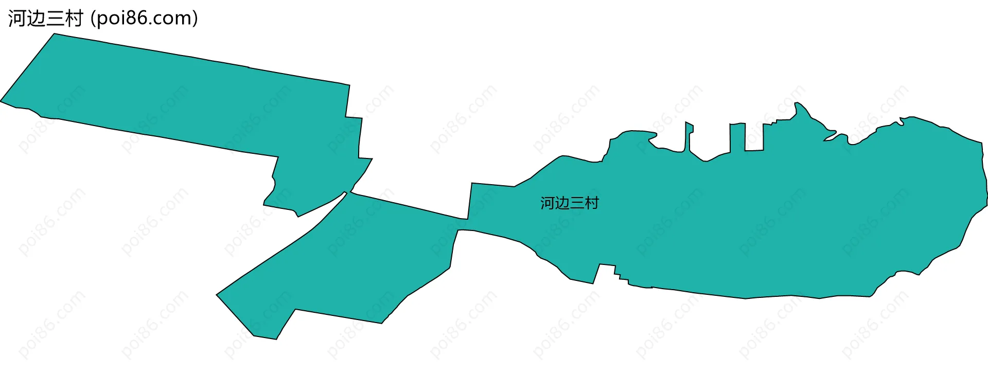 河边三村边界地图