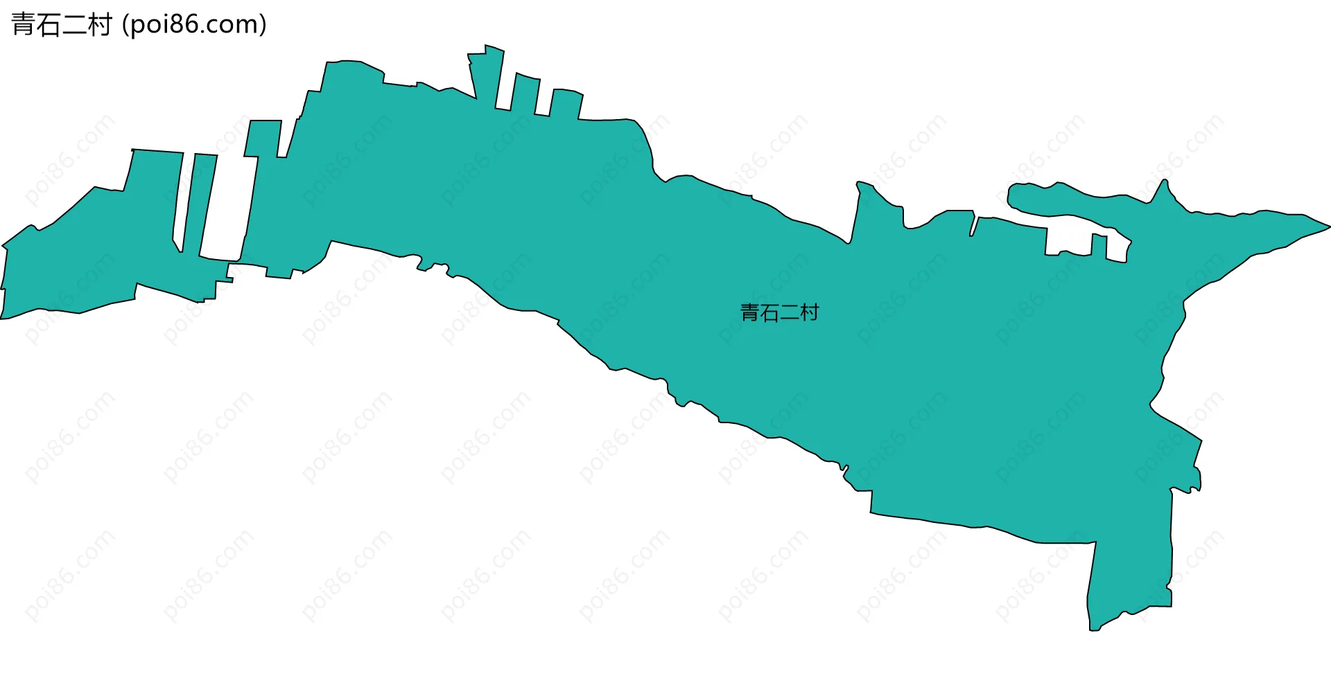 青石二村边界地图