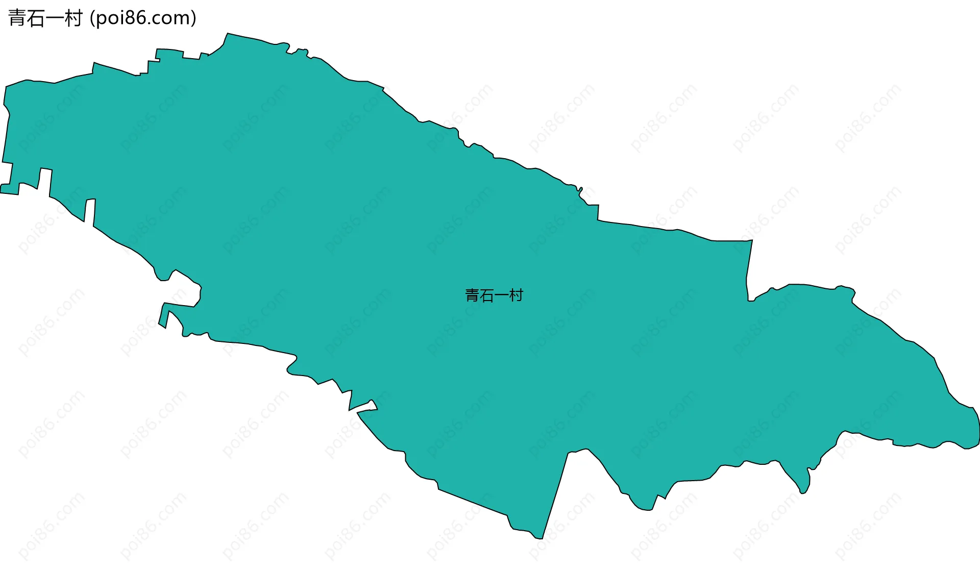 青石一村边界地图