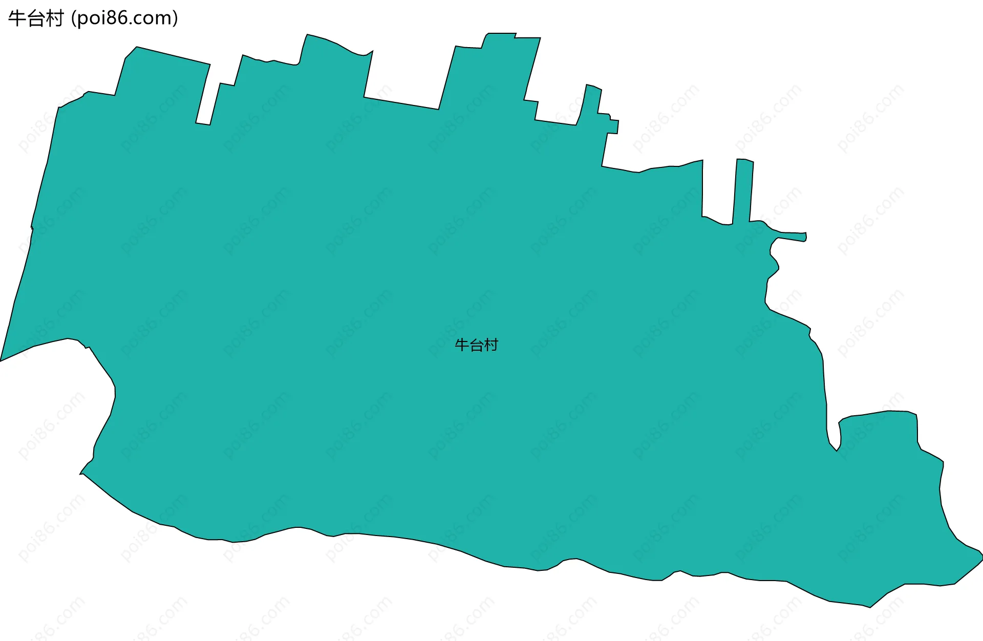 牛台村边界地图