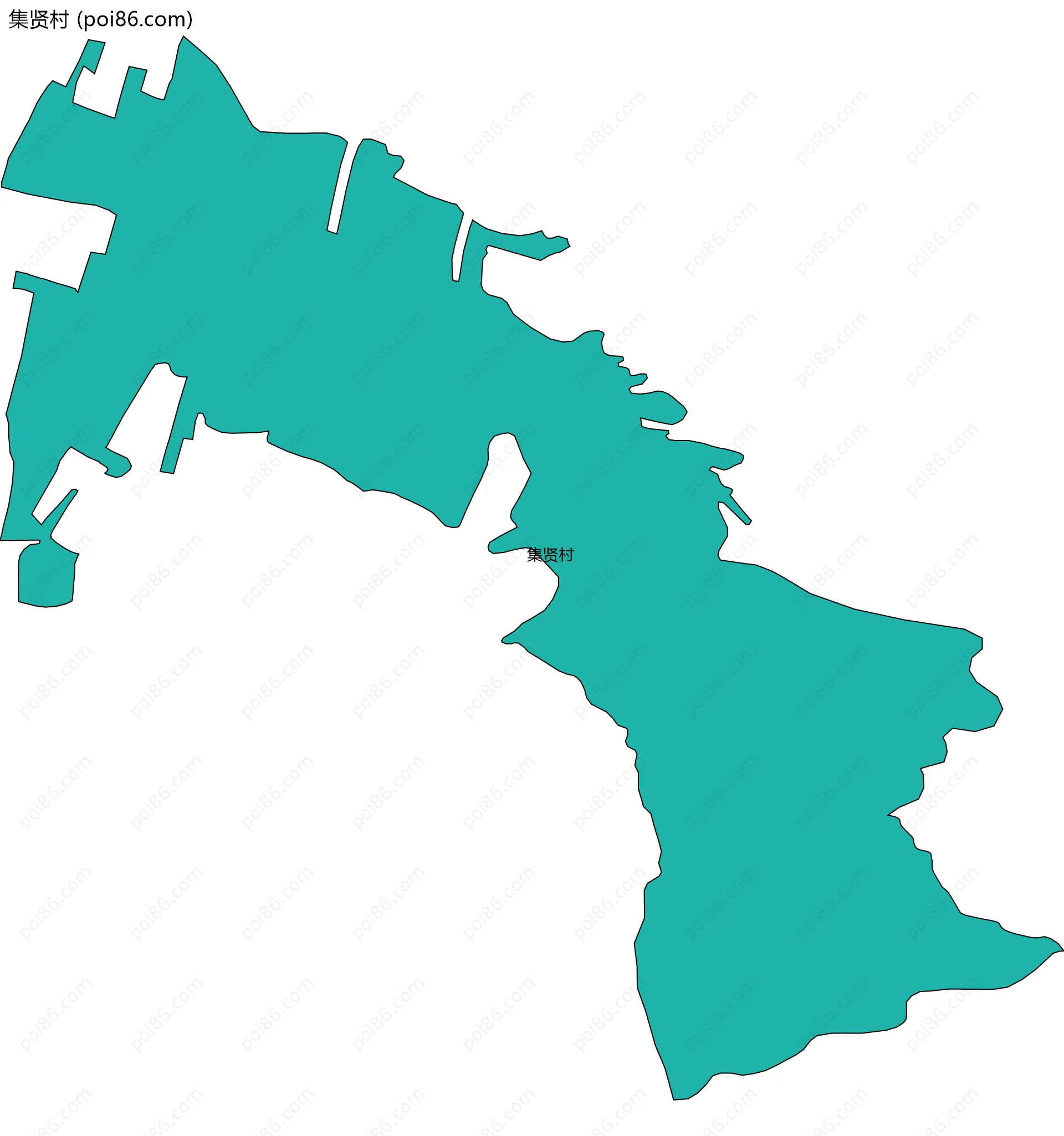 集贤村边界地图