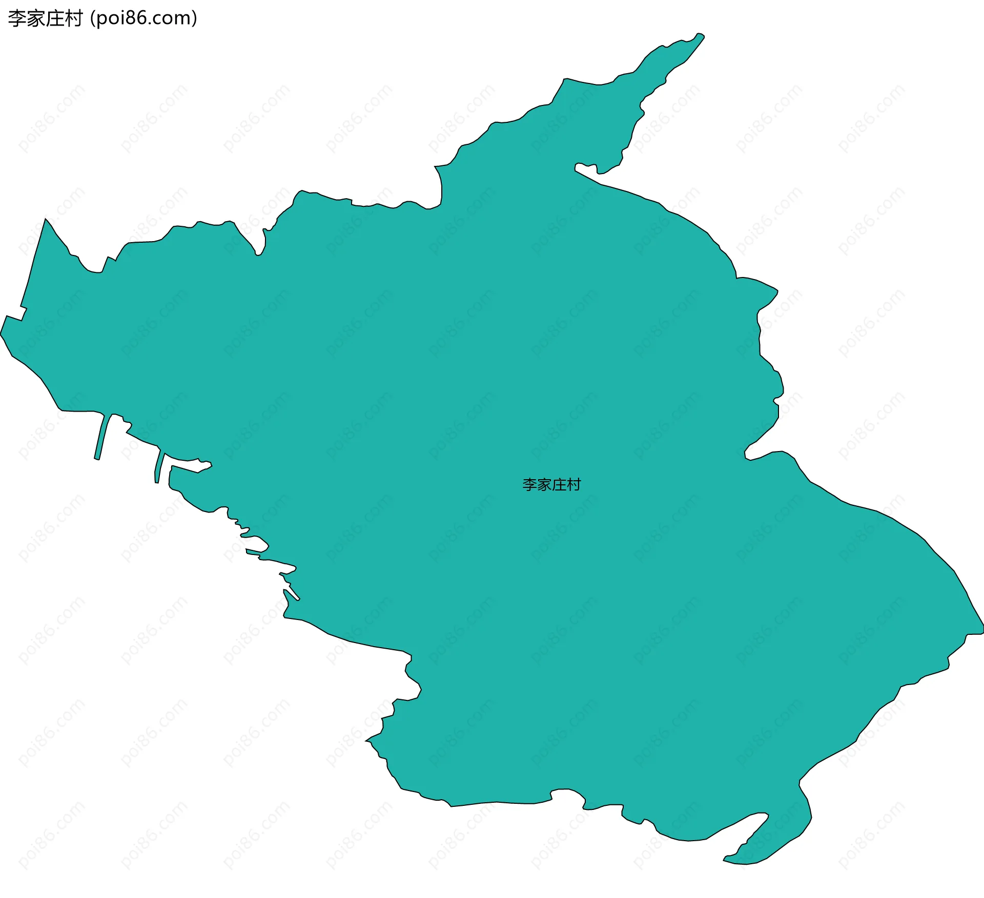 李家庄村边界地图