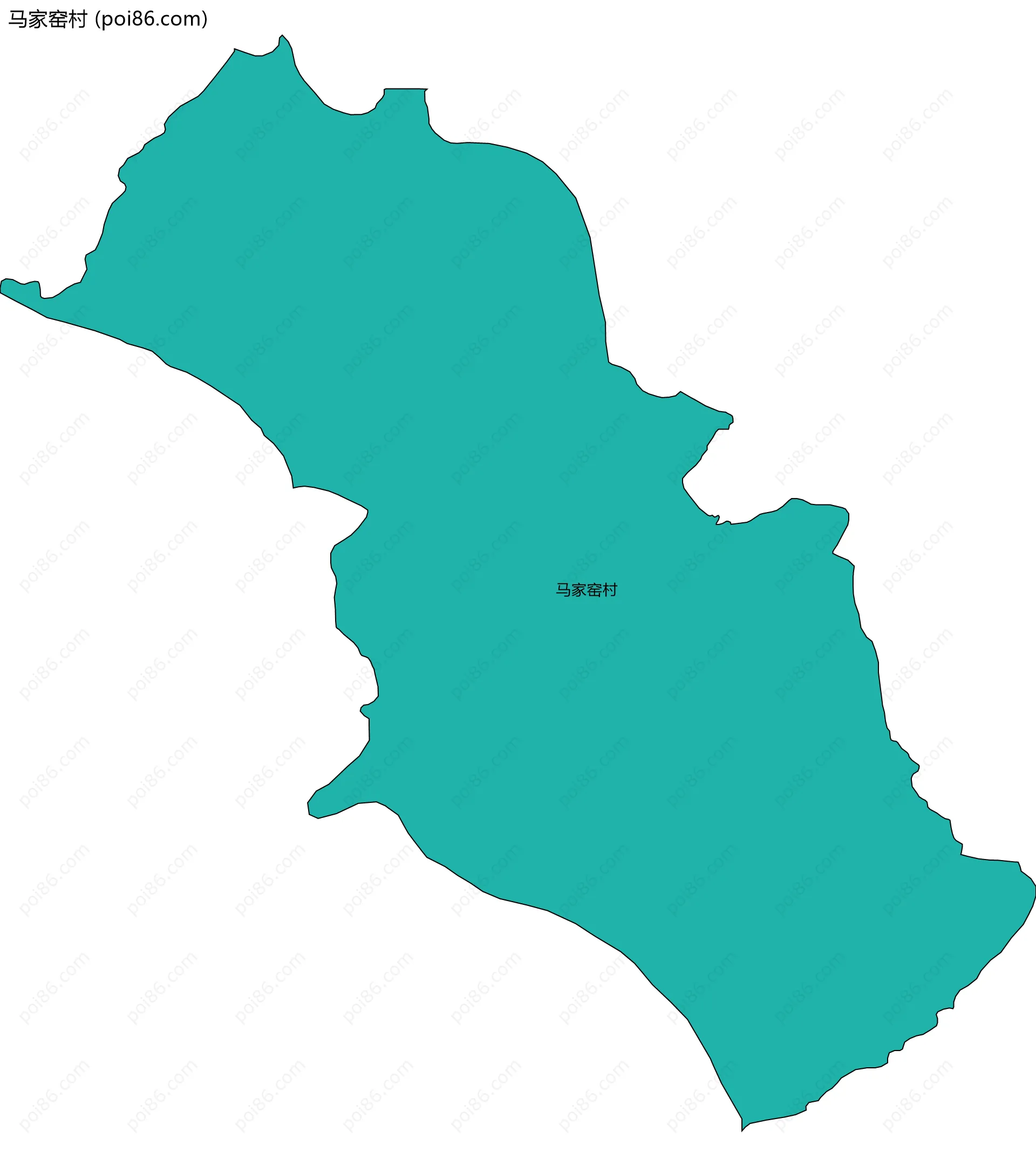 马家窑村边界地图