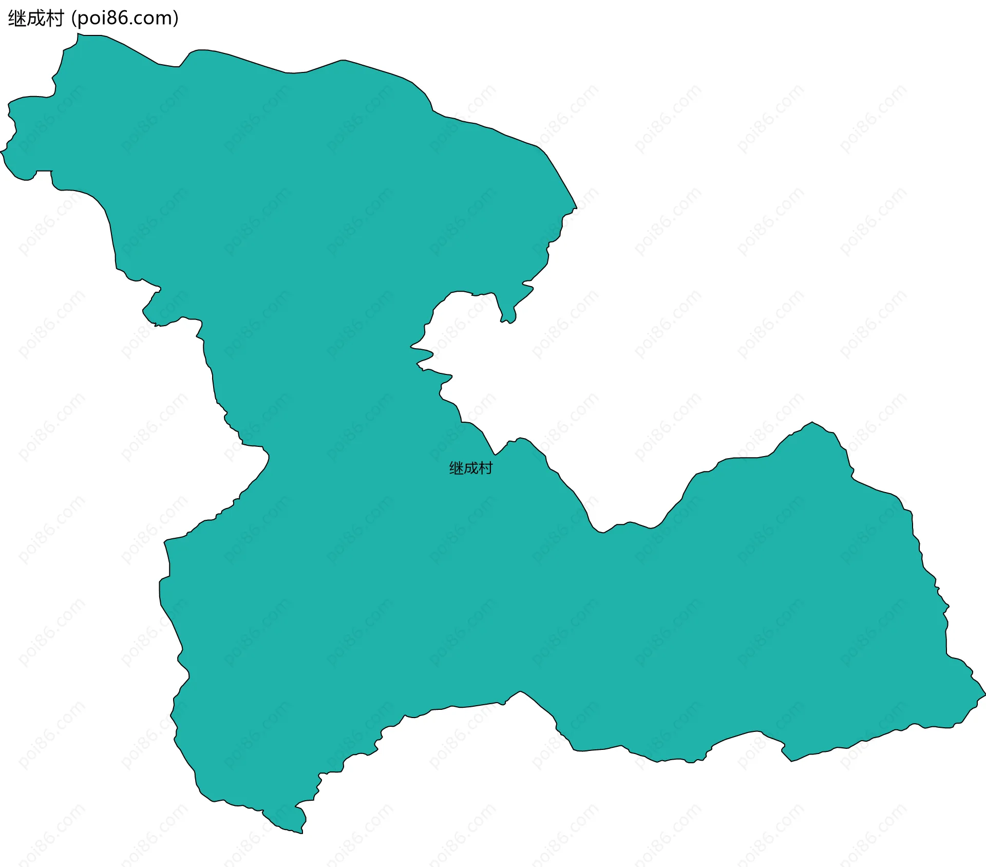 继成村边界地图