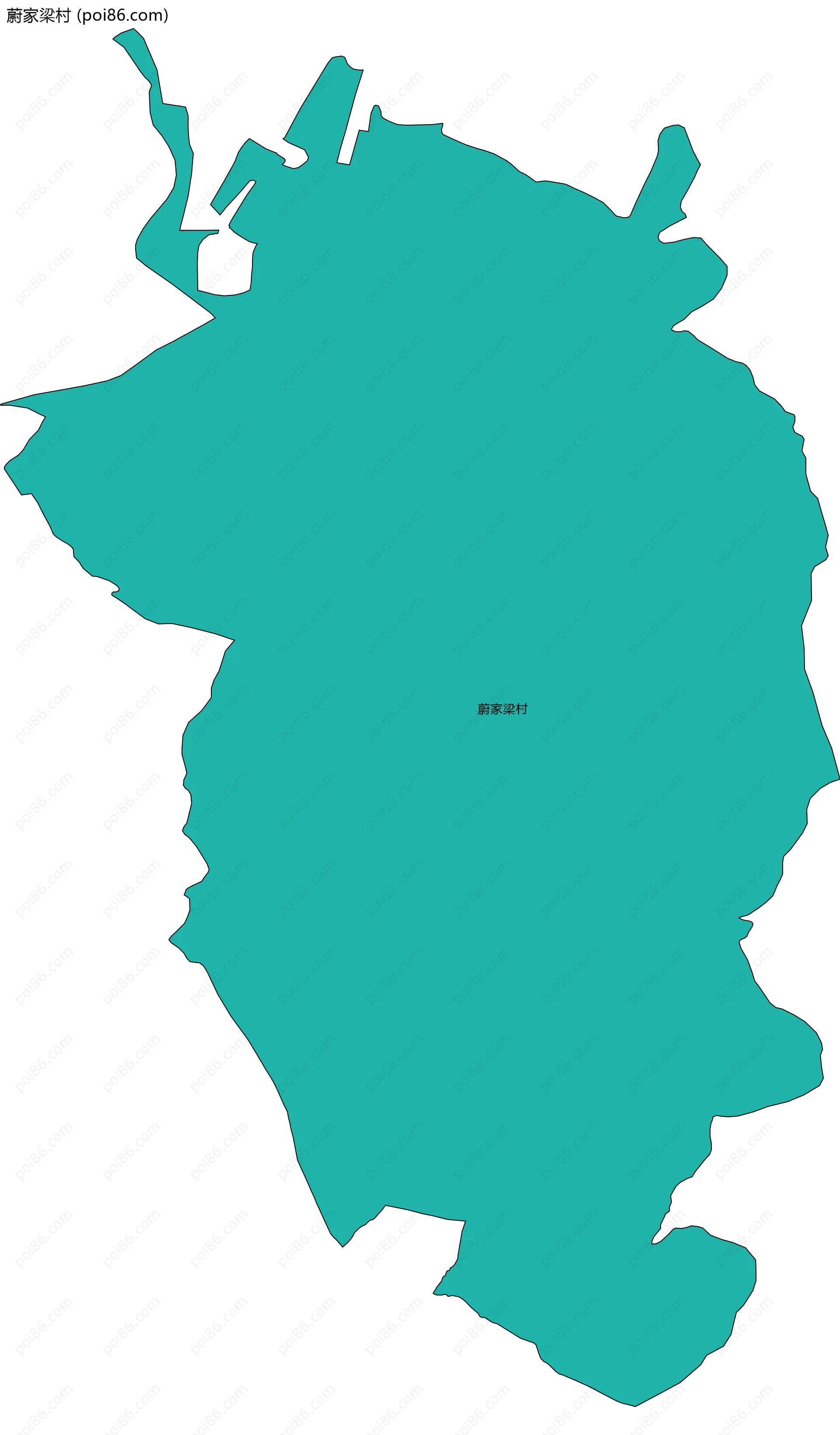 蔚家梁村边界地图