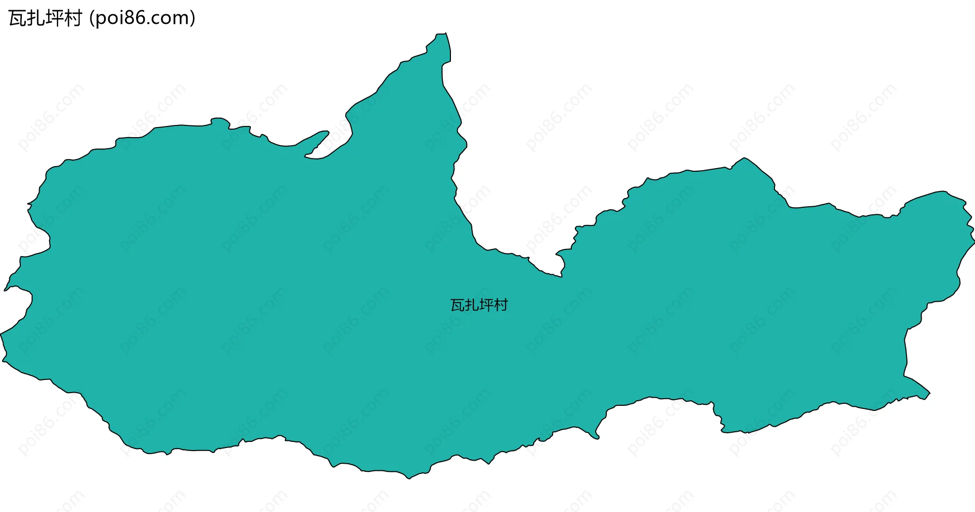 瓦扎坪村边界地图