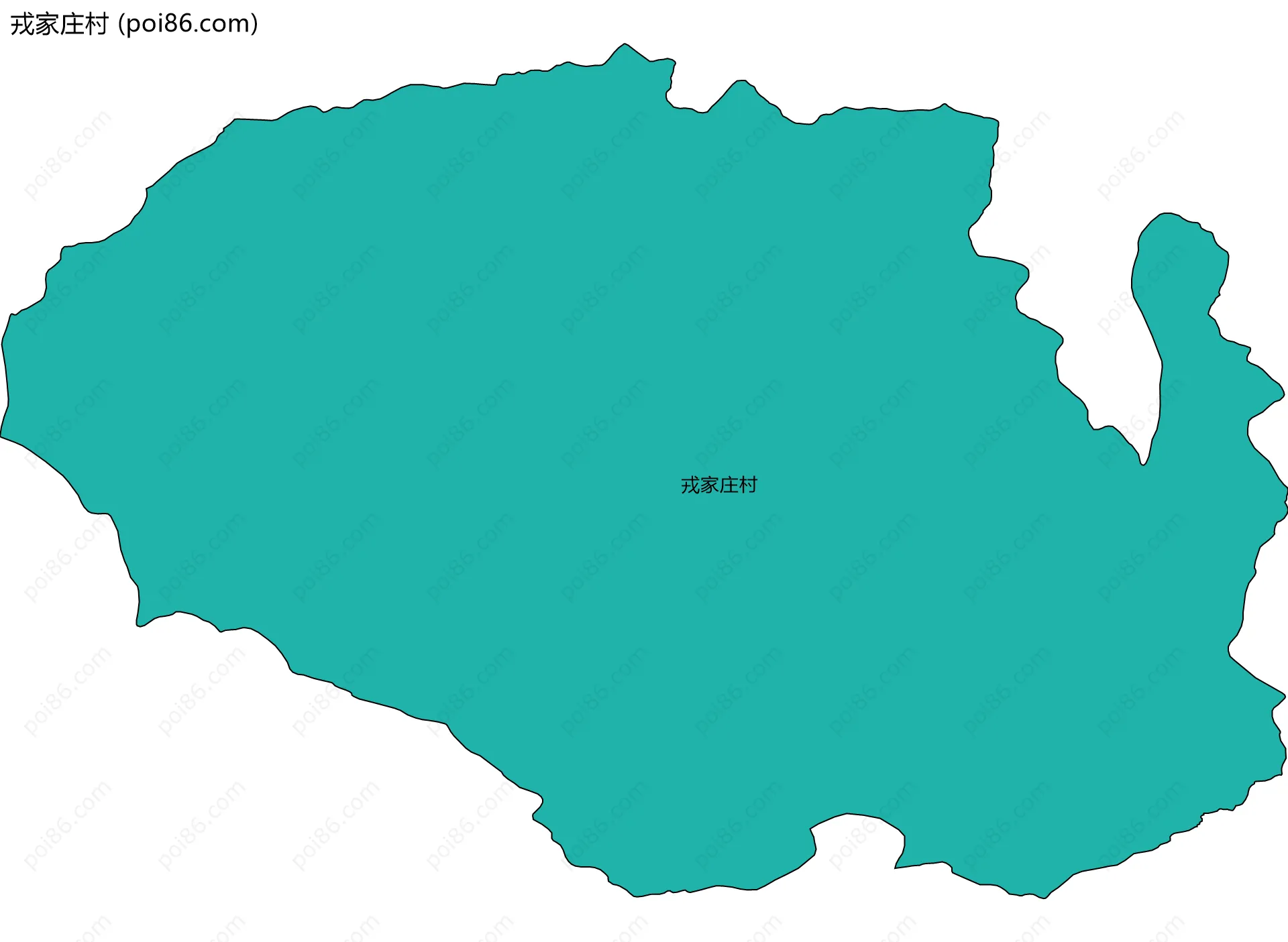 戎家庄村边界地图