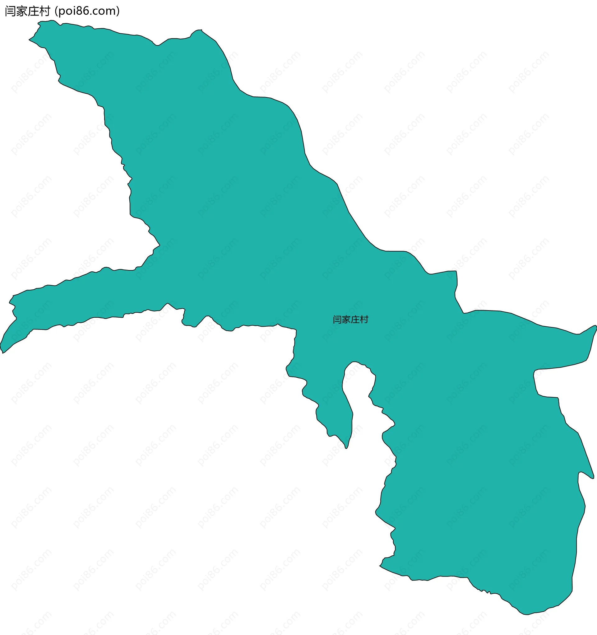 闫家庄村边界地图