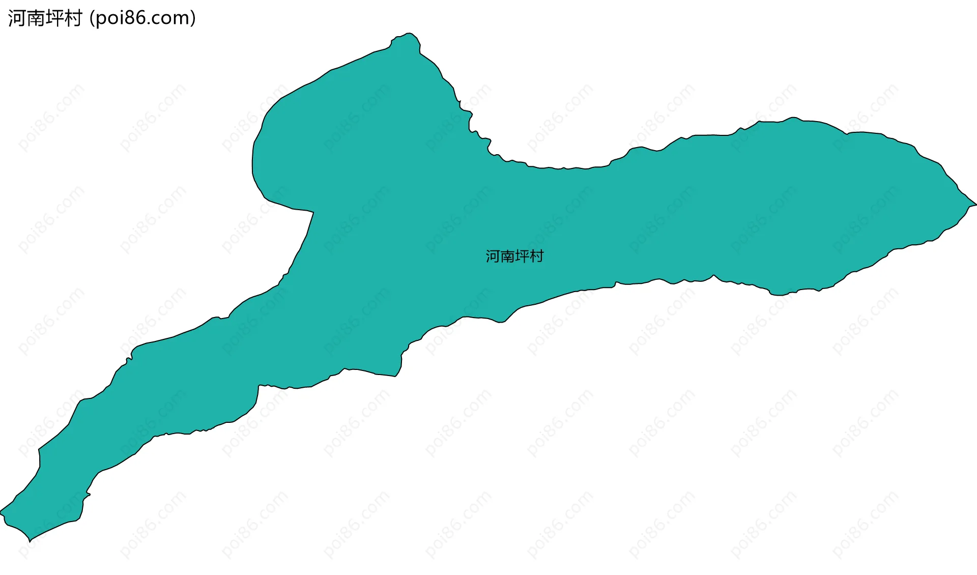 河南坪村边界地图