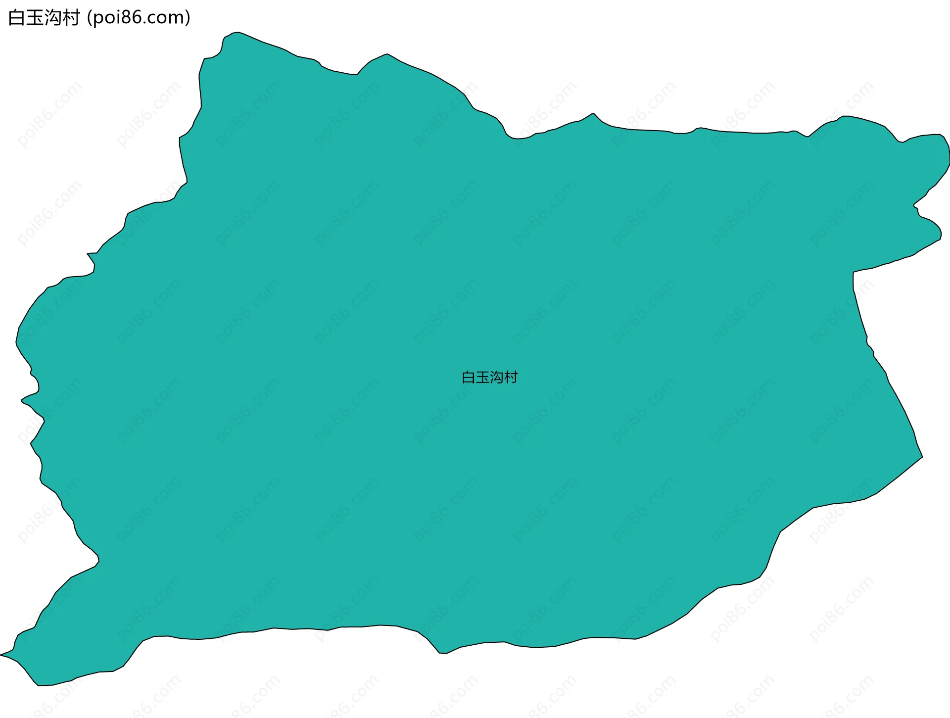 白玉沟村边界地图