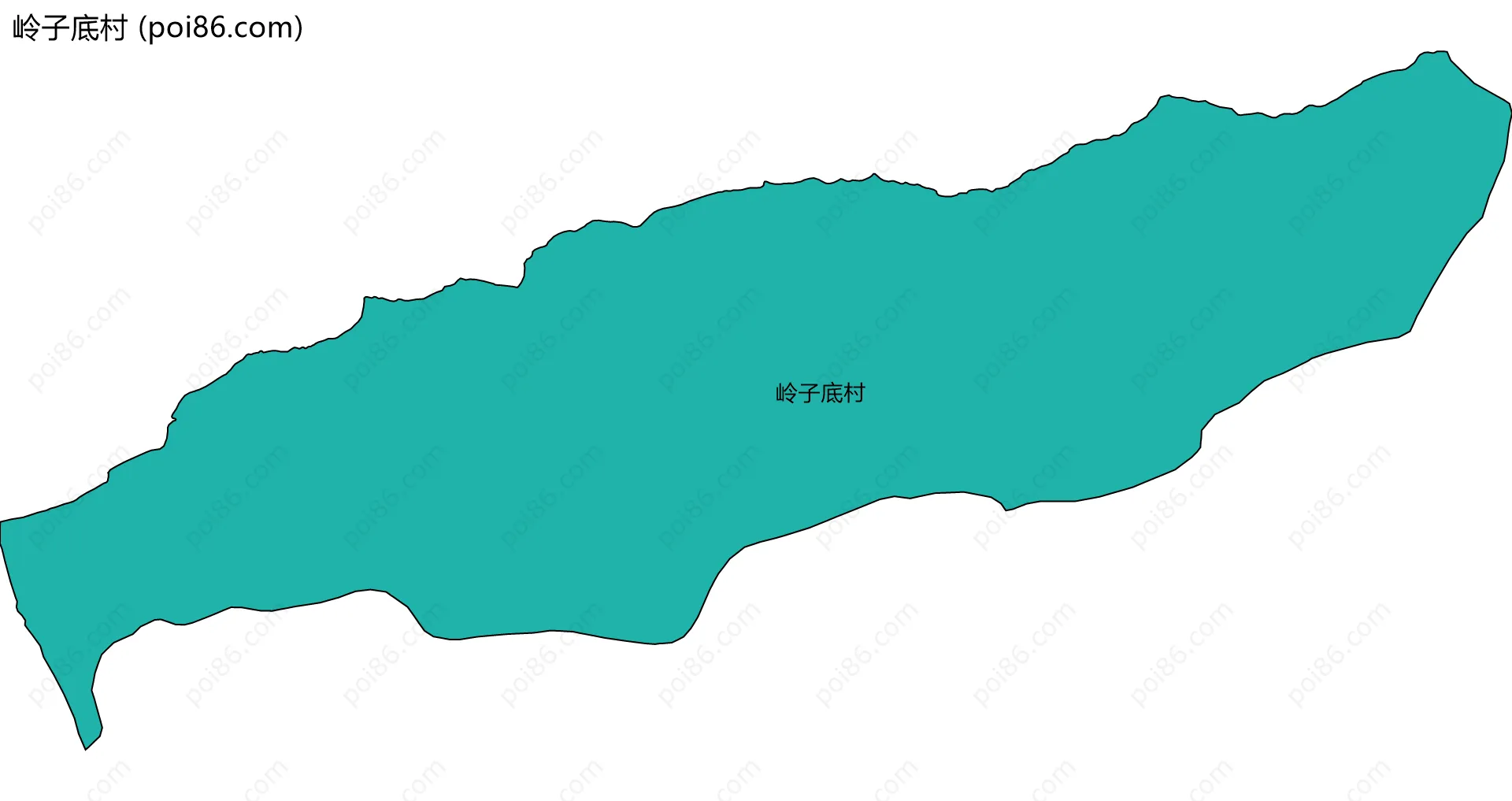 岭子底村边界地图