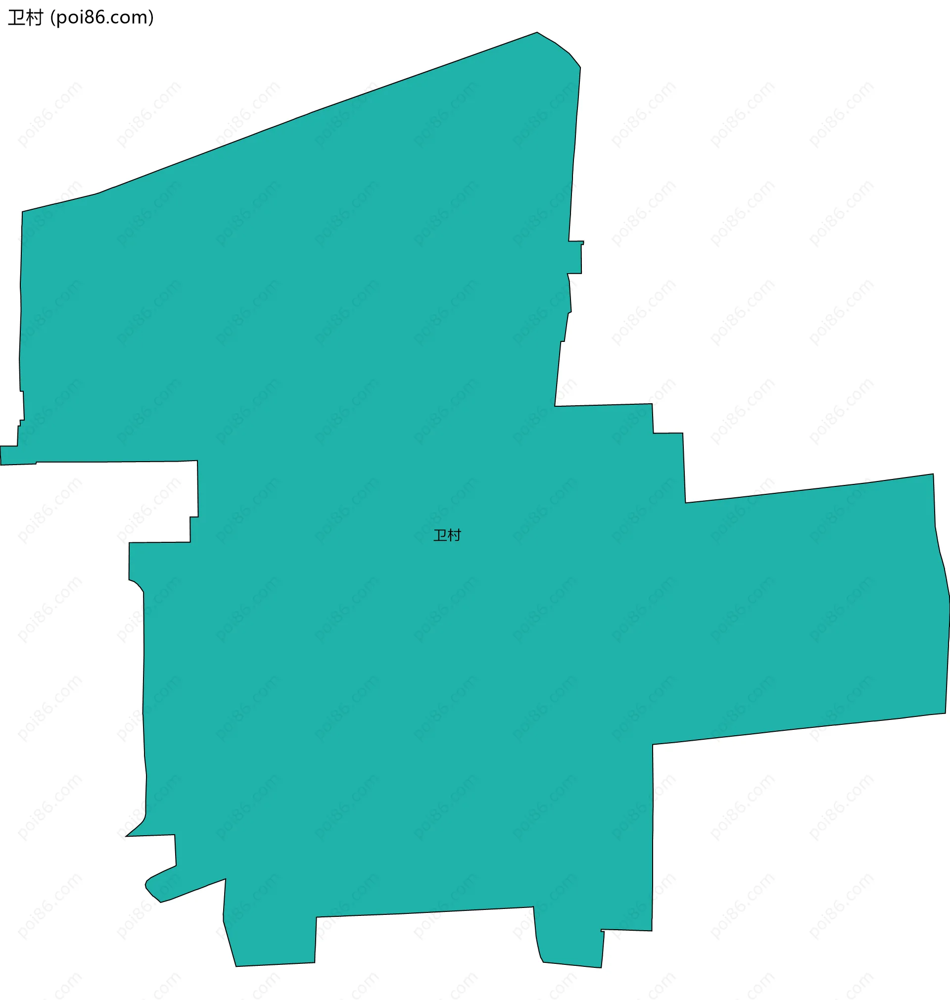 卫村边界地图