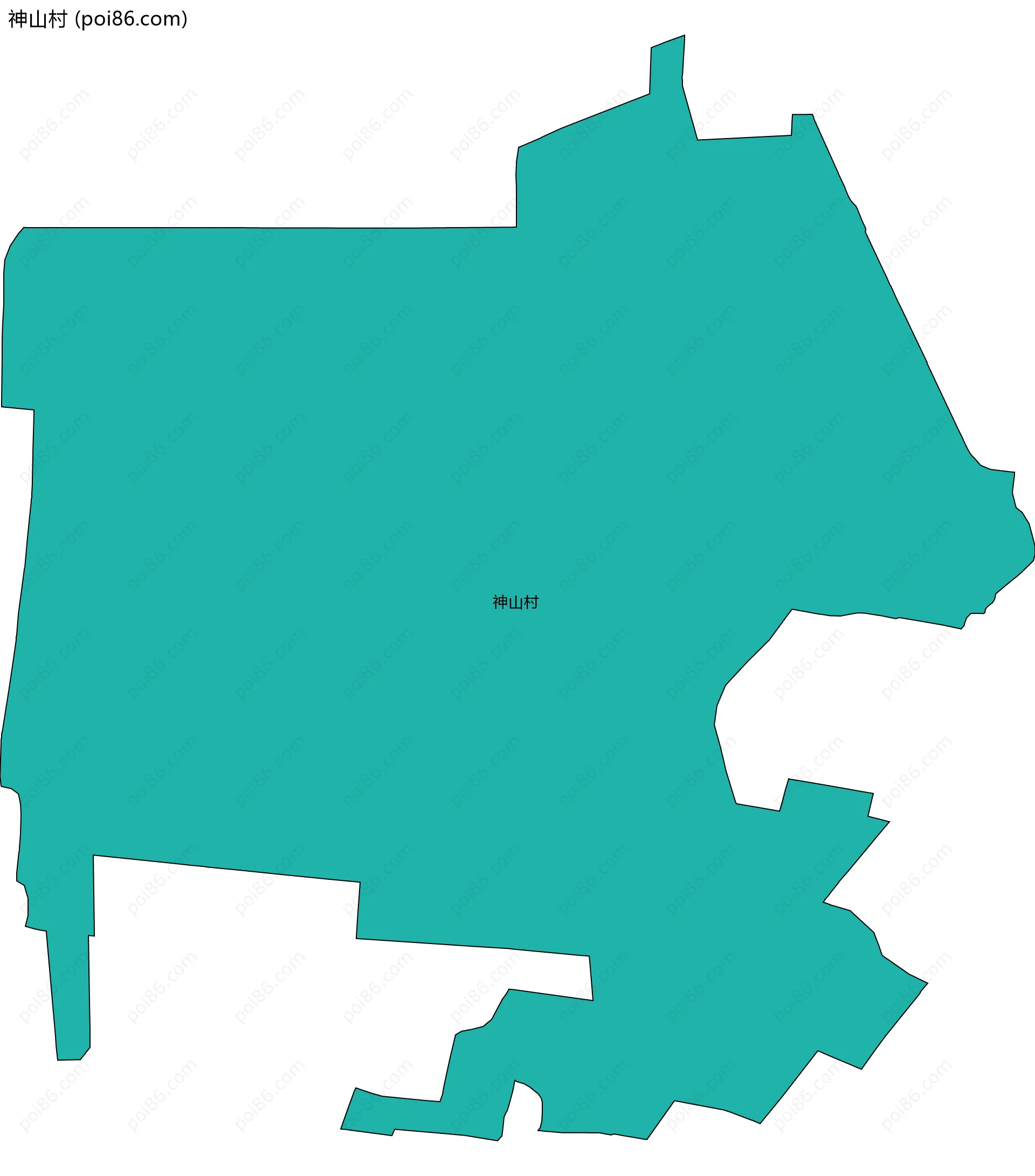 神山村边界地图