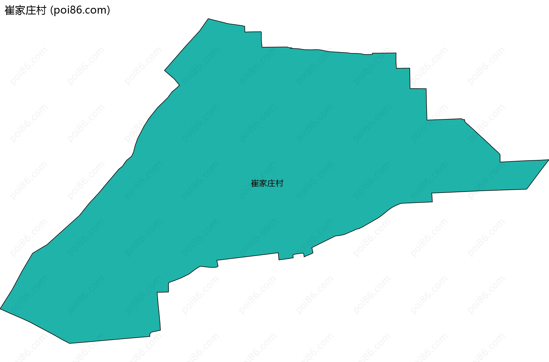 崔家庄村边界地图
