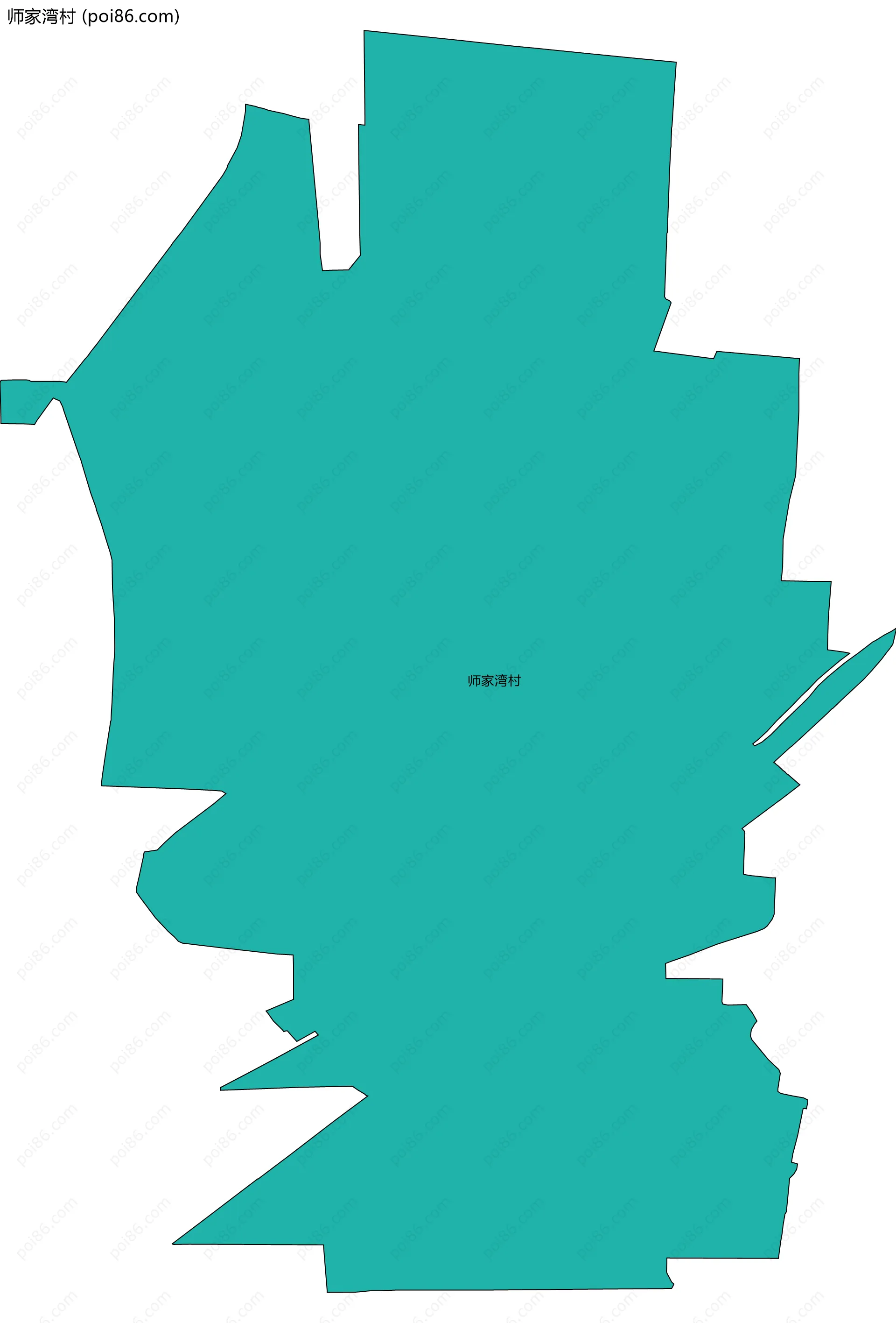 师家湾村边界地图