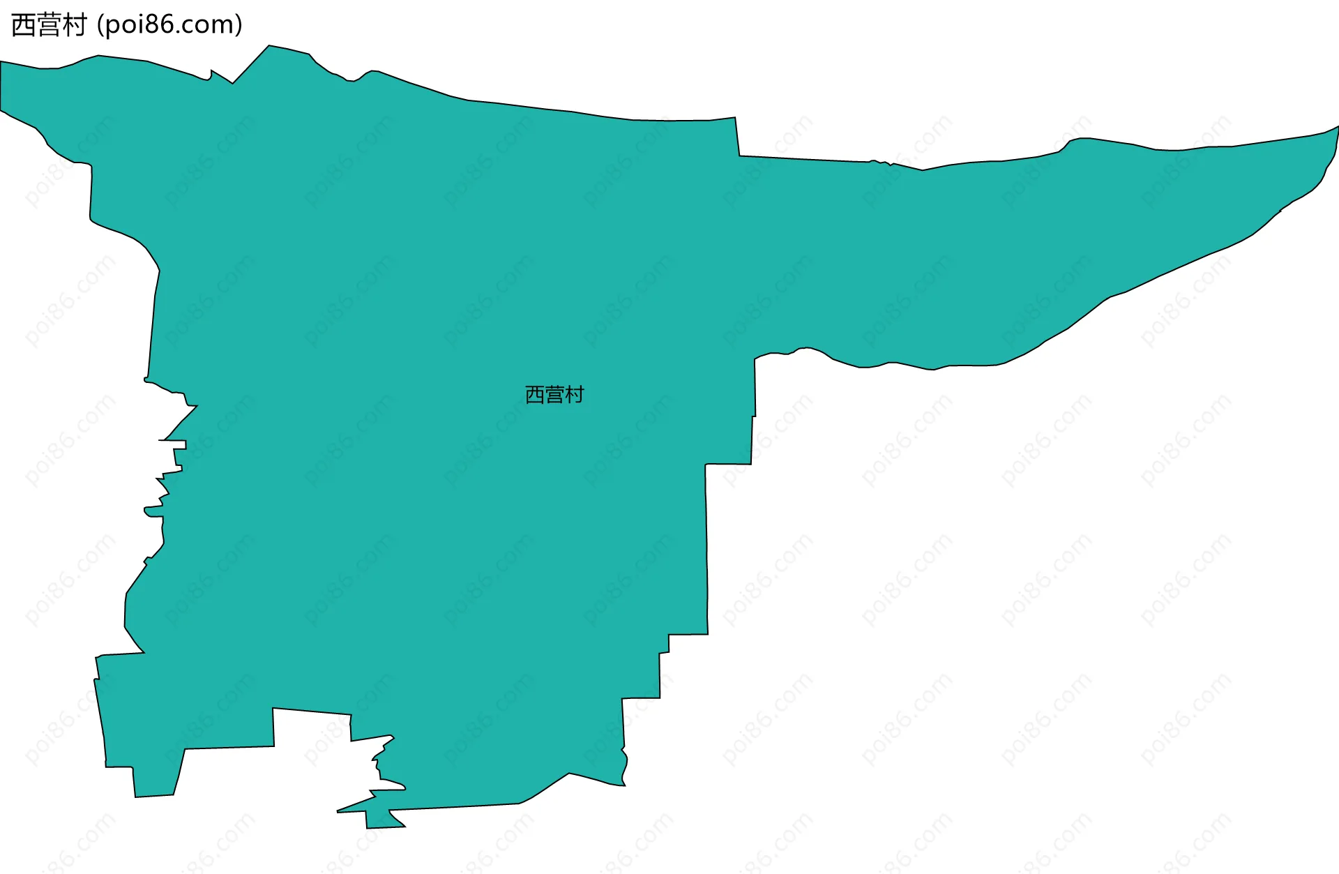 西营村边界地图