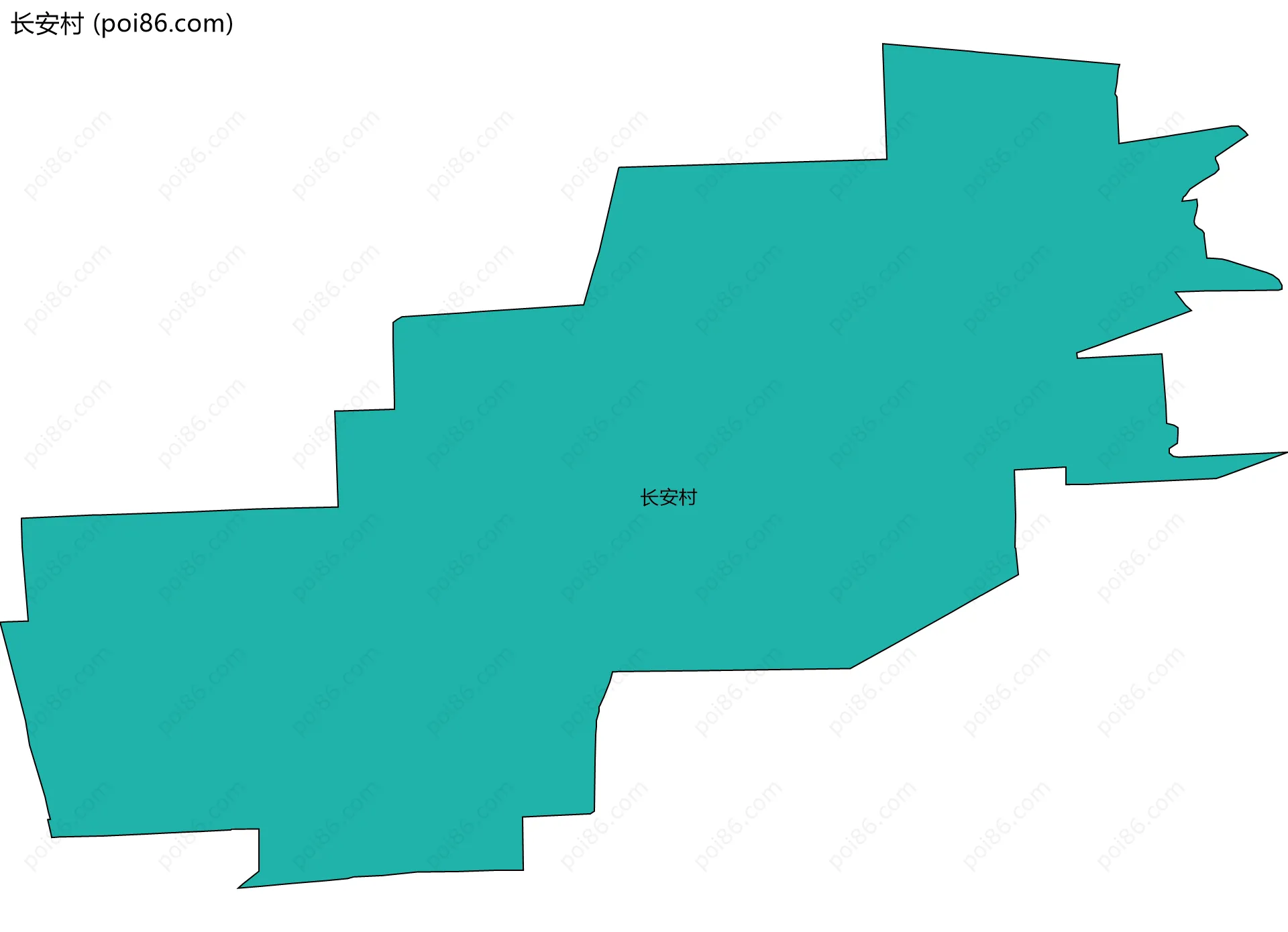 长安村边界地图