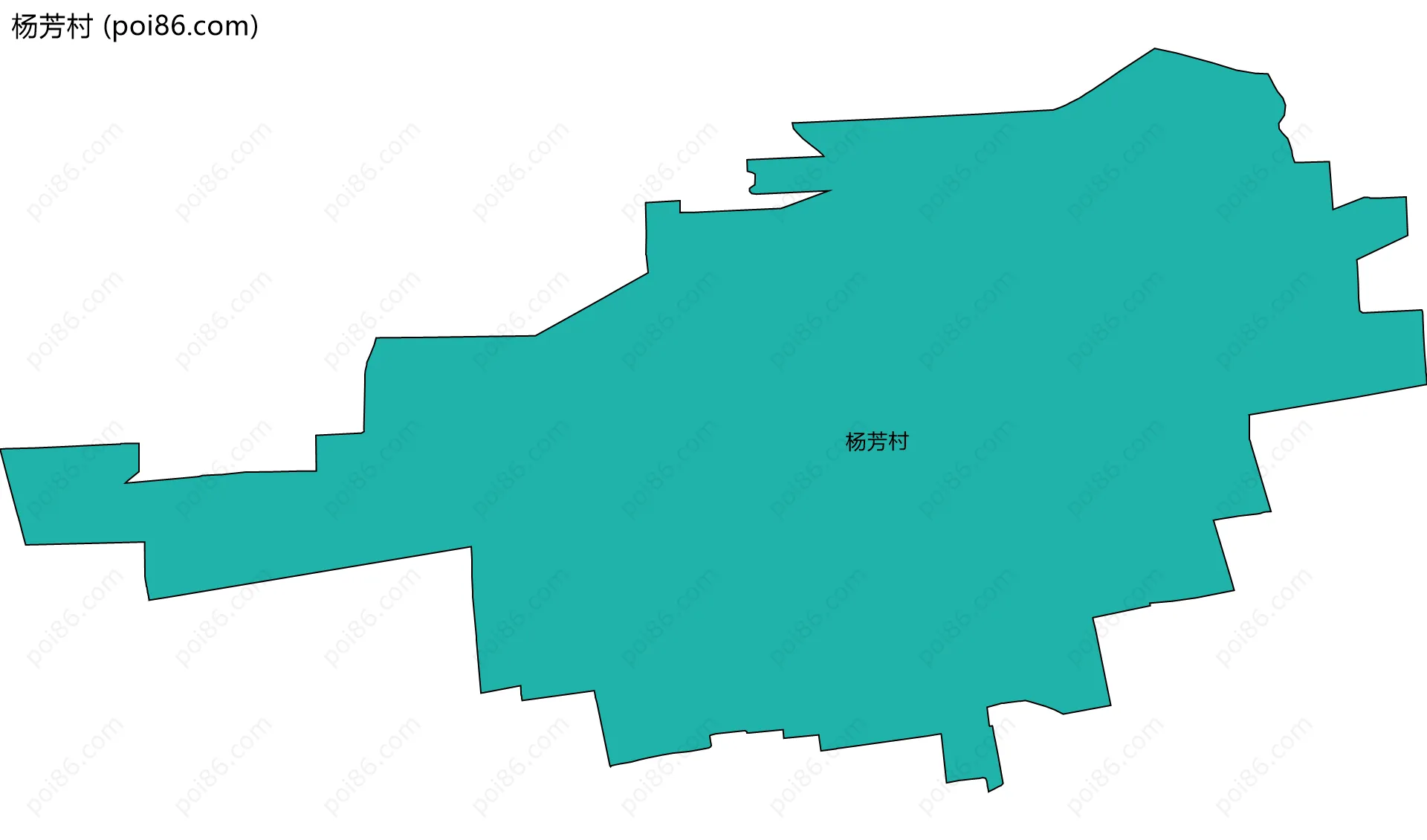 杨芳村边界地图