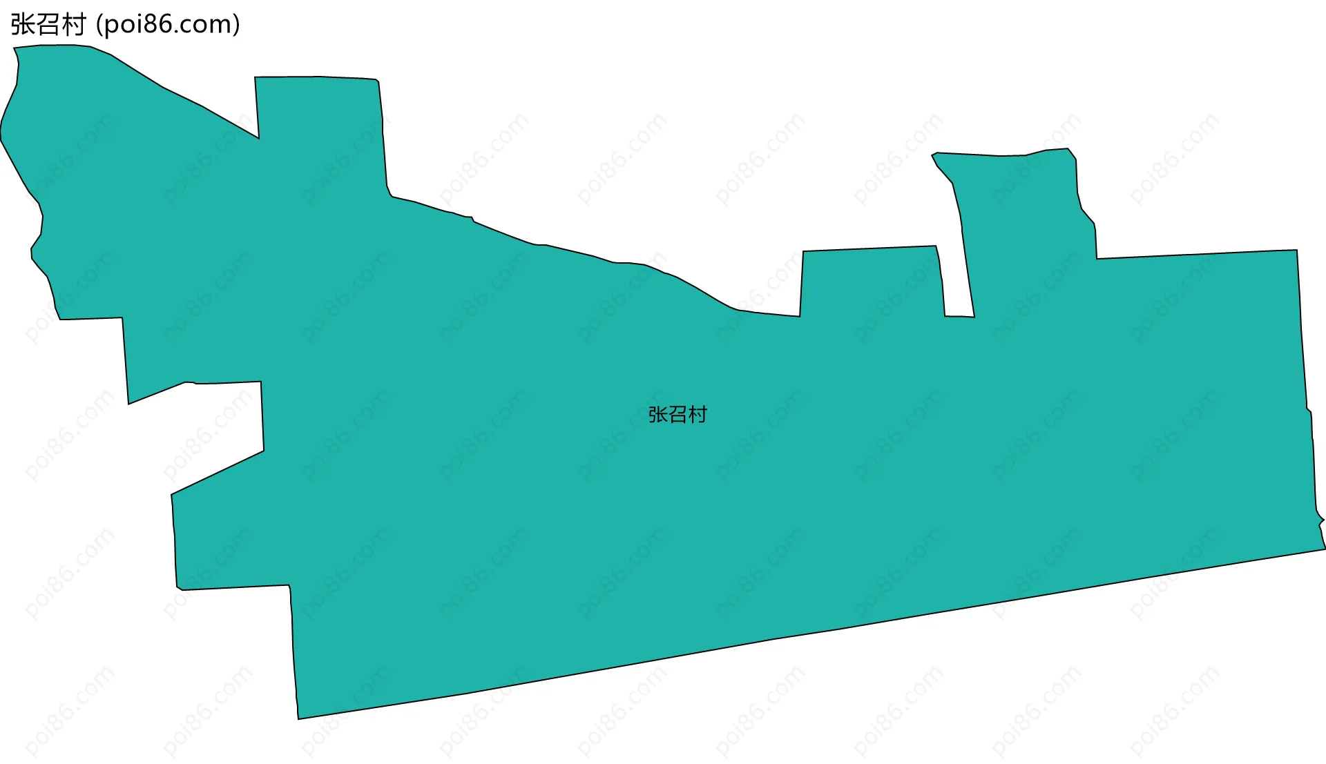 张召村边界地图