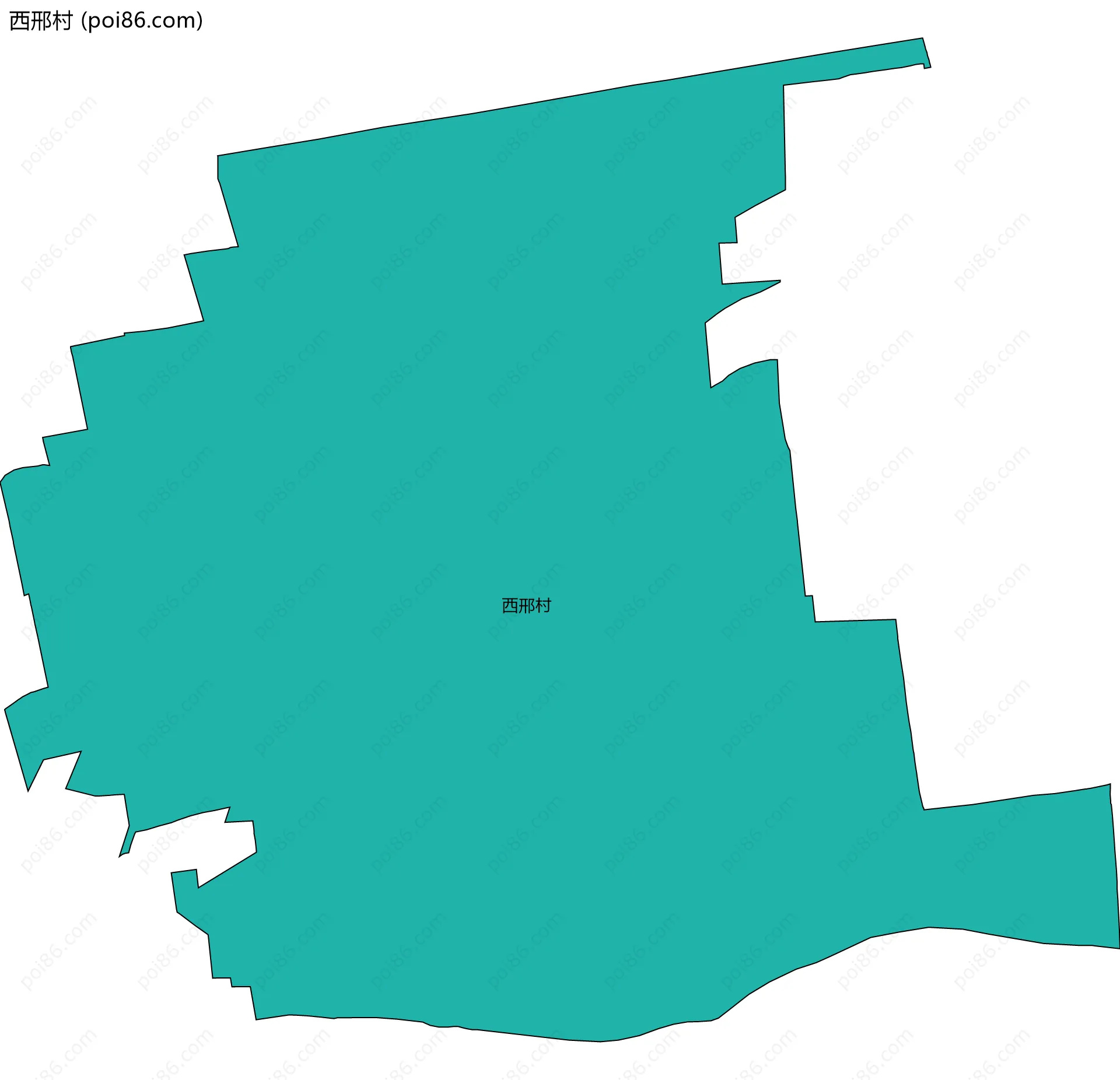 西邢村边界地图
