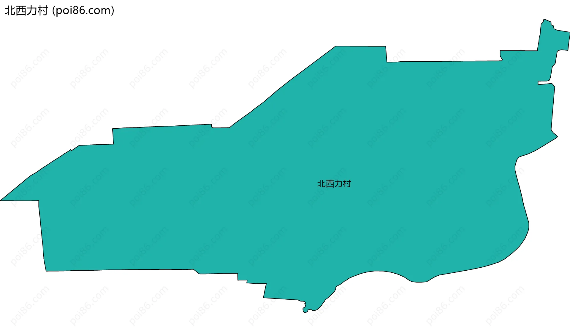 北西力村边界地图
