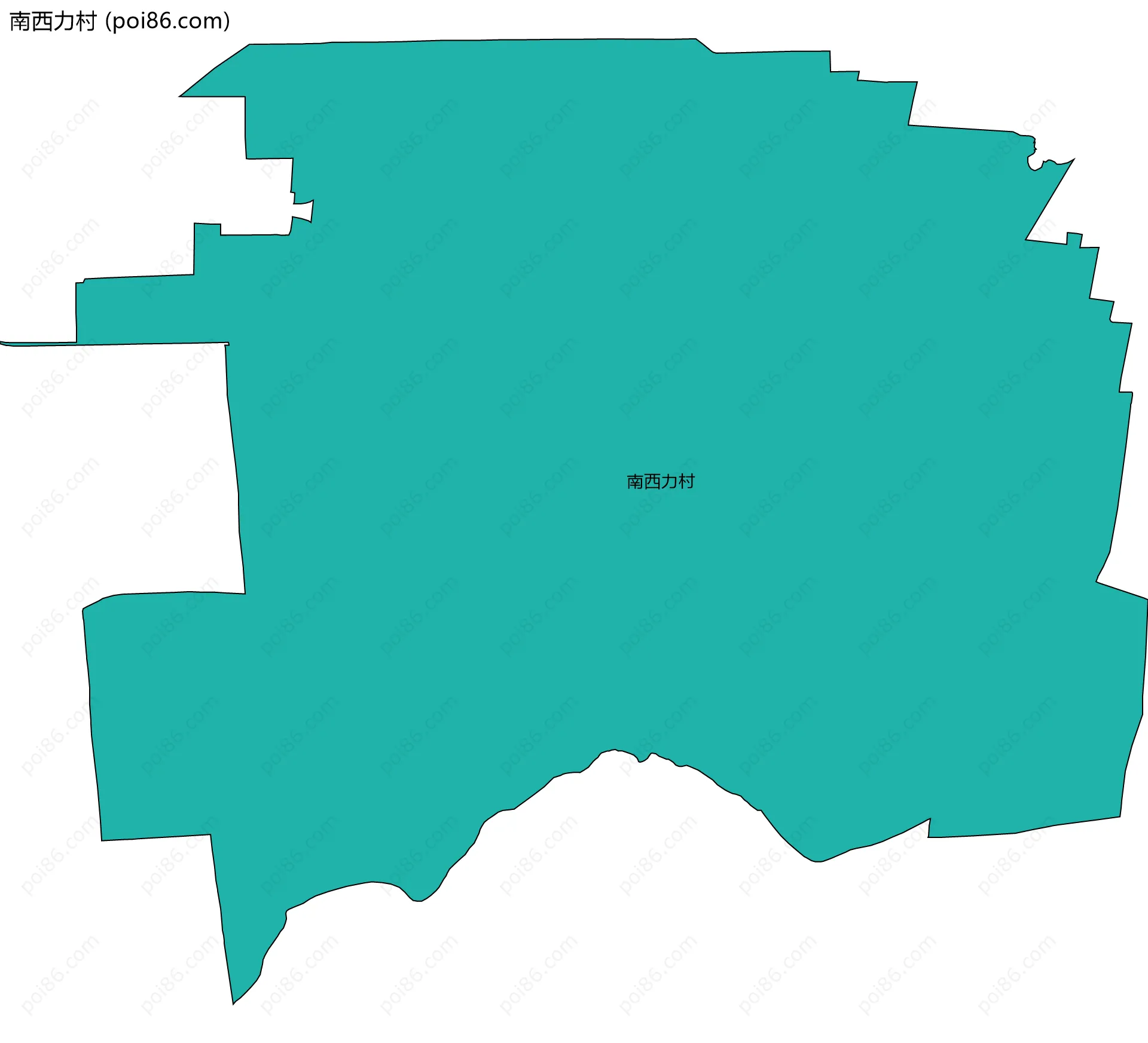 南西力村边界地图