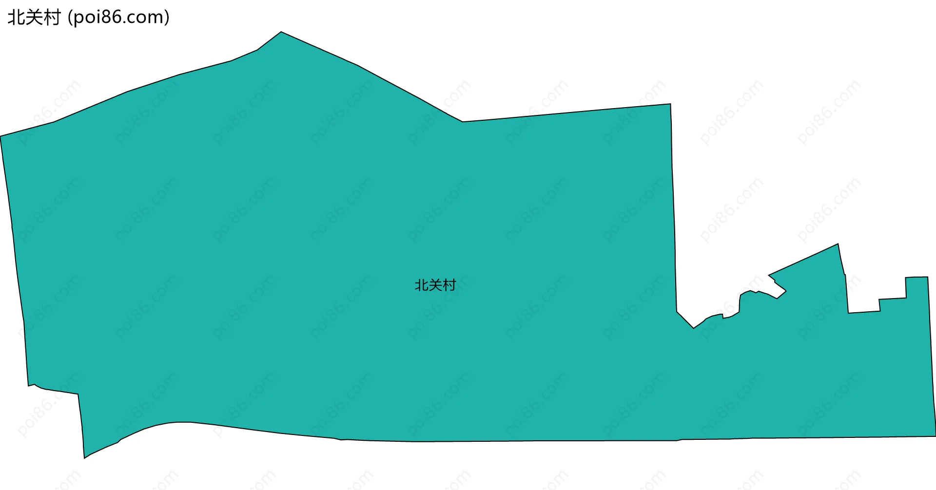 北关村边界地图