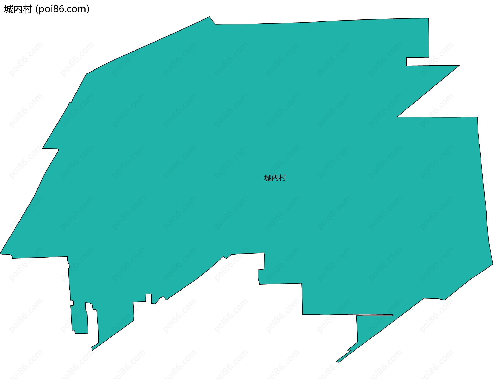 城内村边界地图