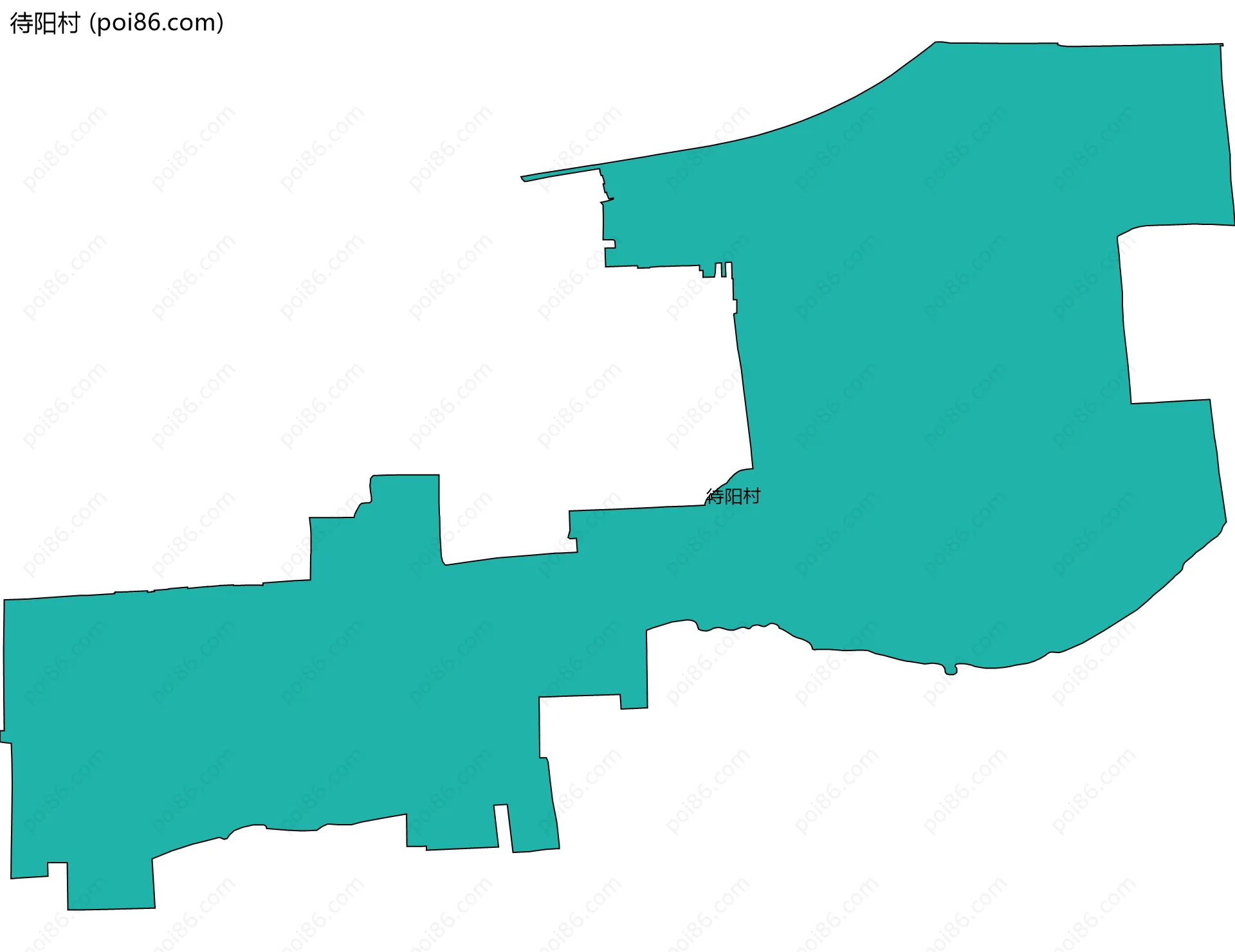 待阳村边界地图