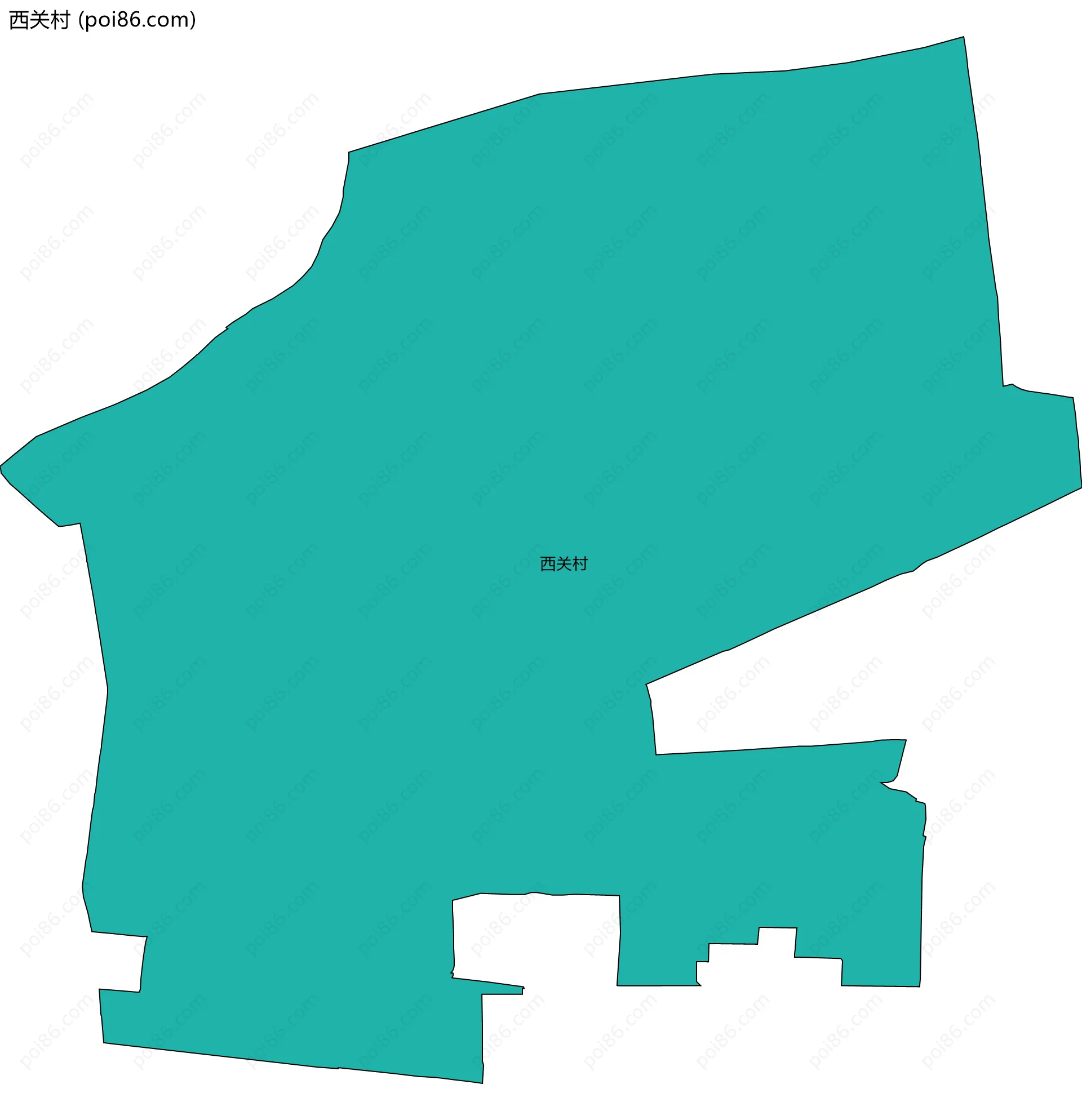 西关村边界地图