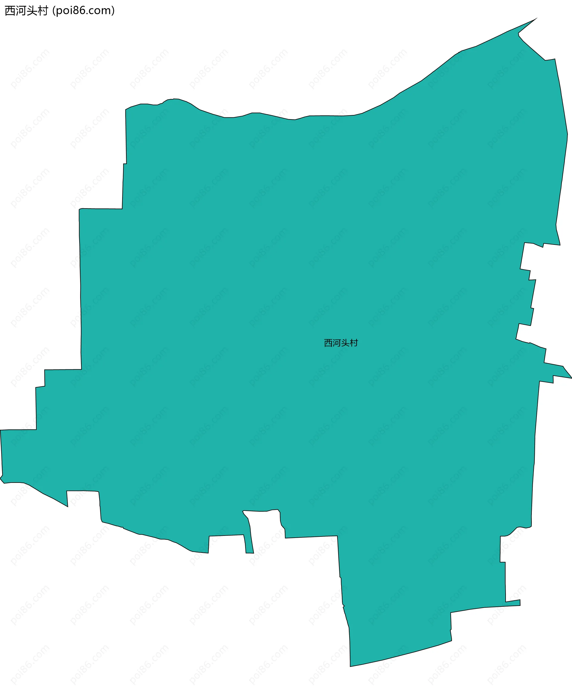 西河头村边界地图