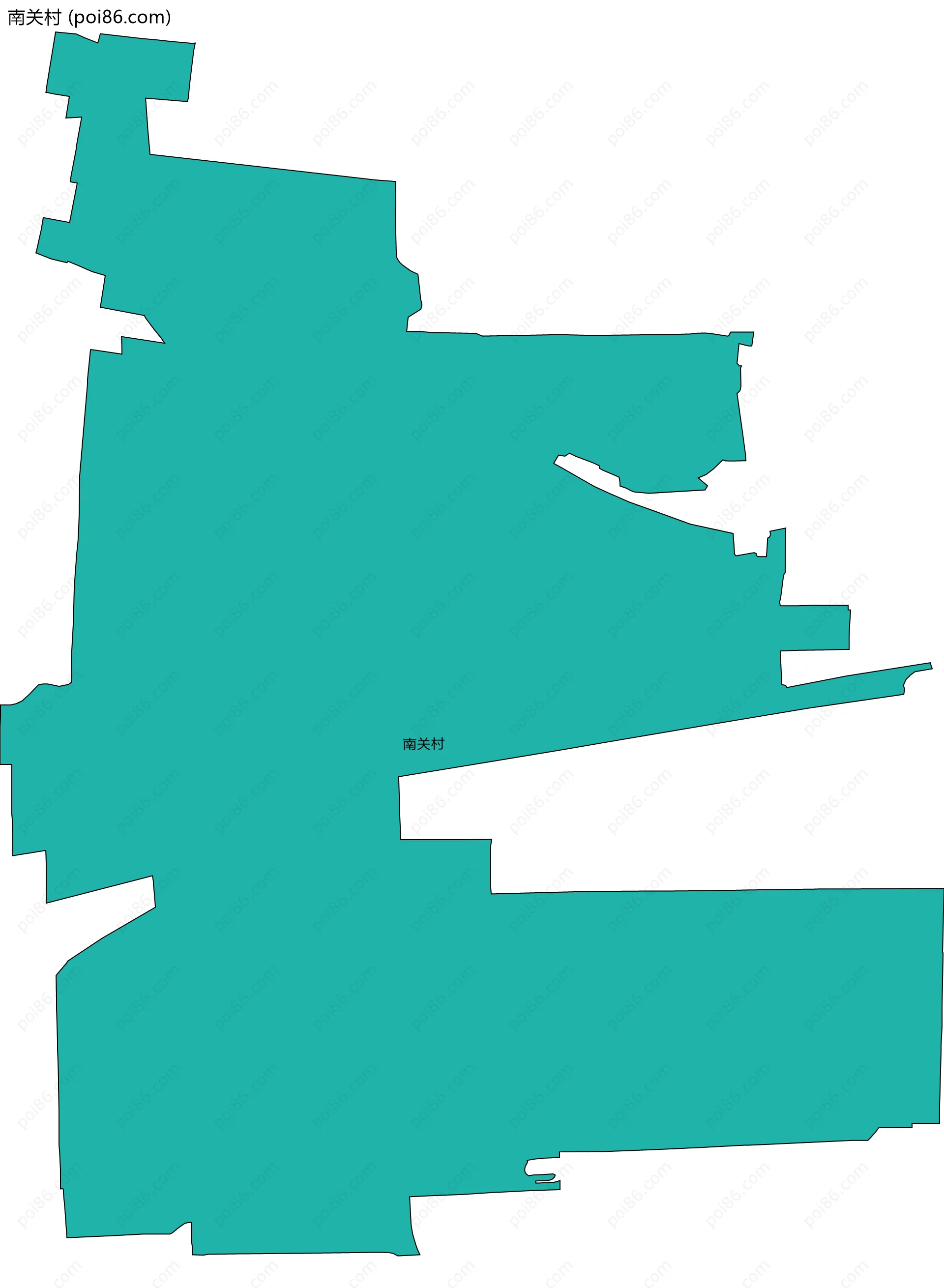 南关村边界地图
