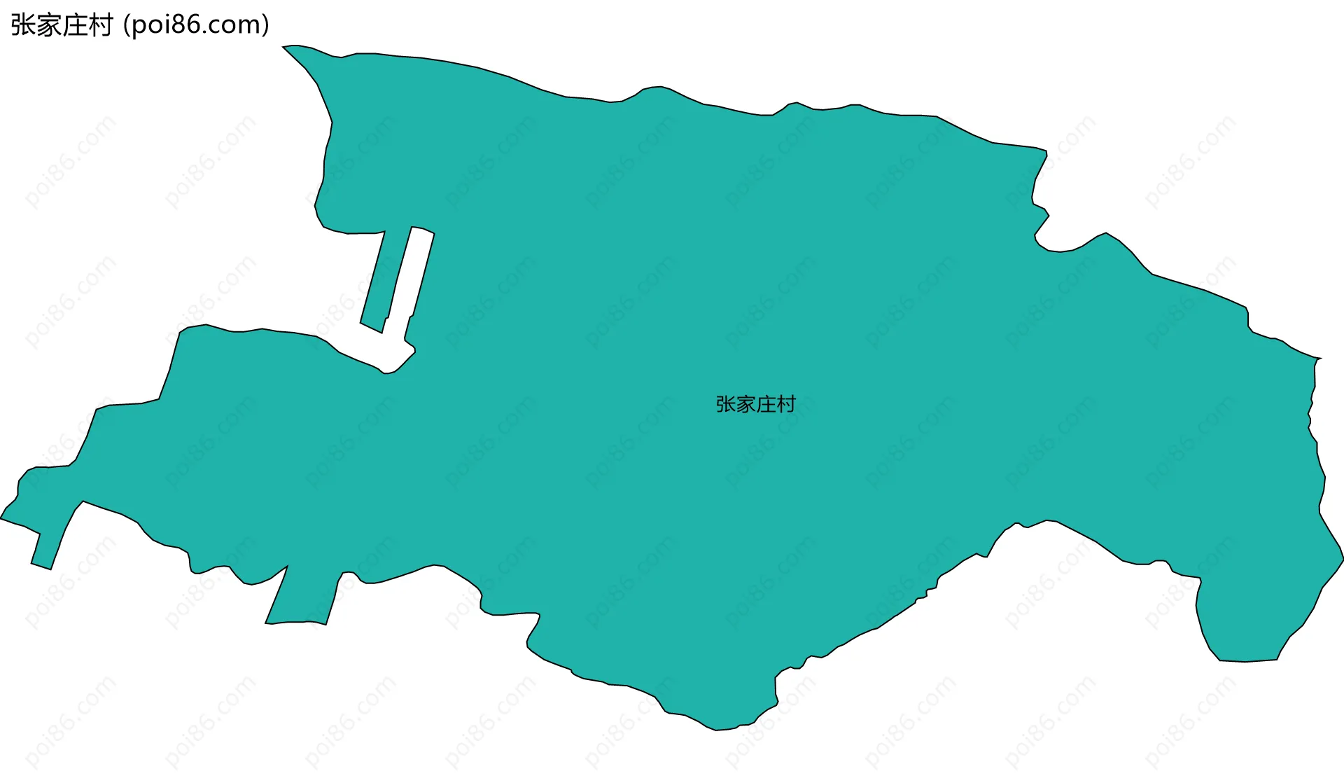 张家庄村边界地图