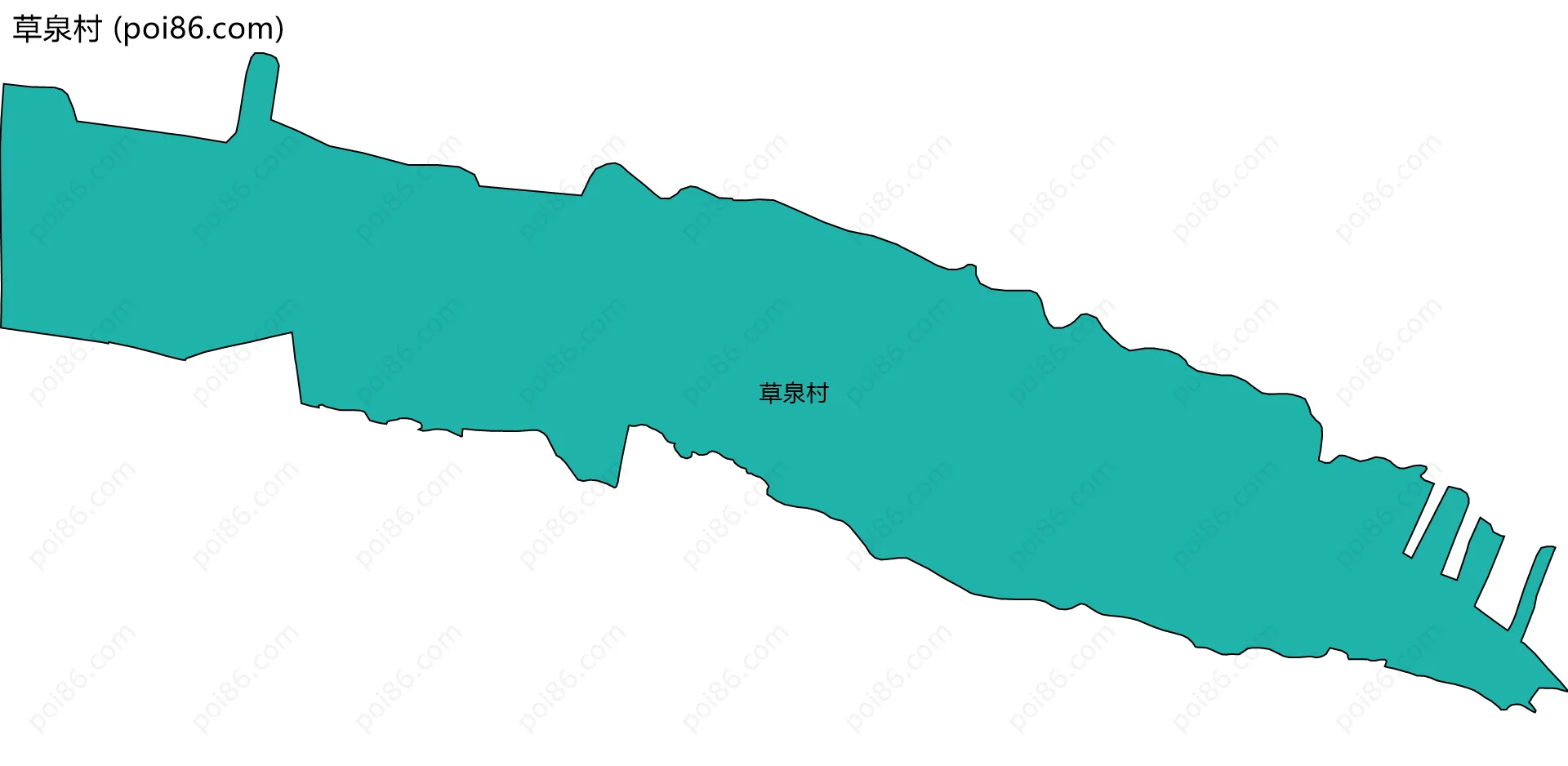 草泉村边界地图