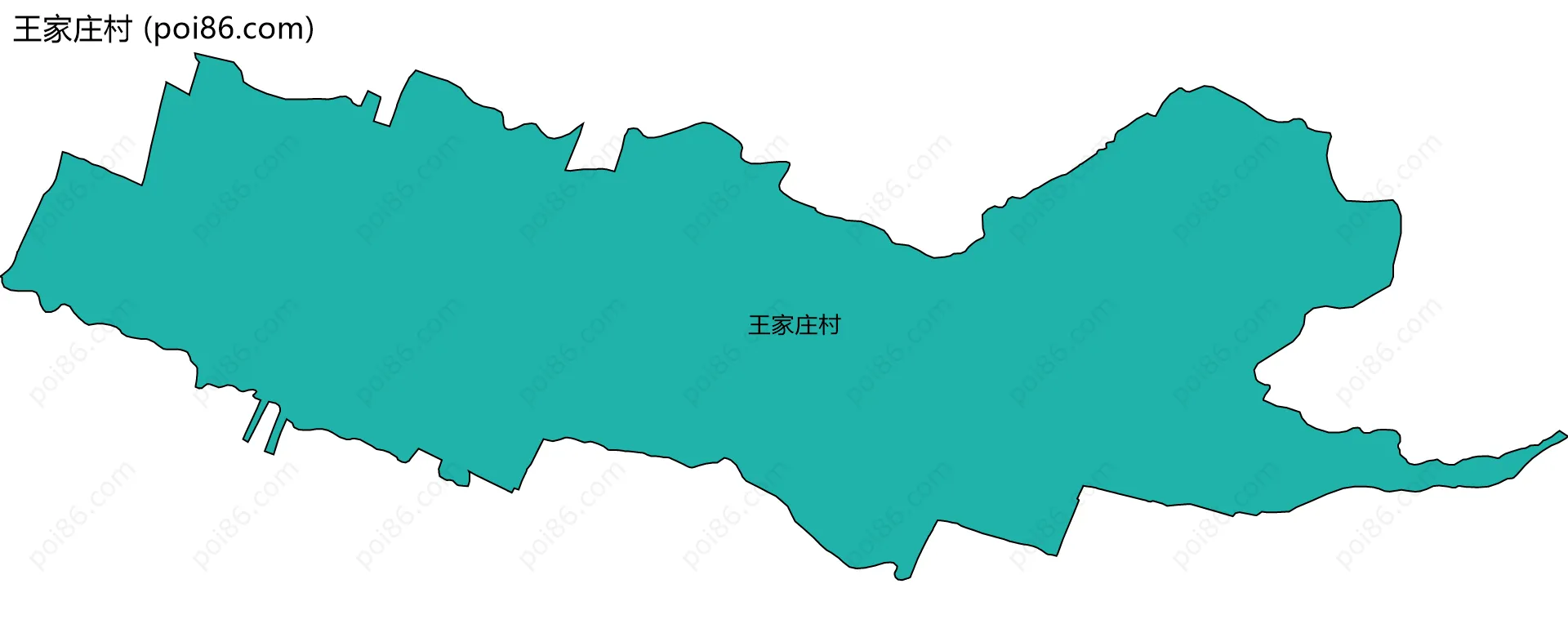 王家庄村边界地图