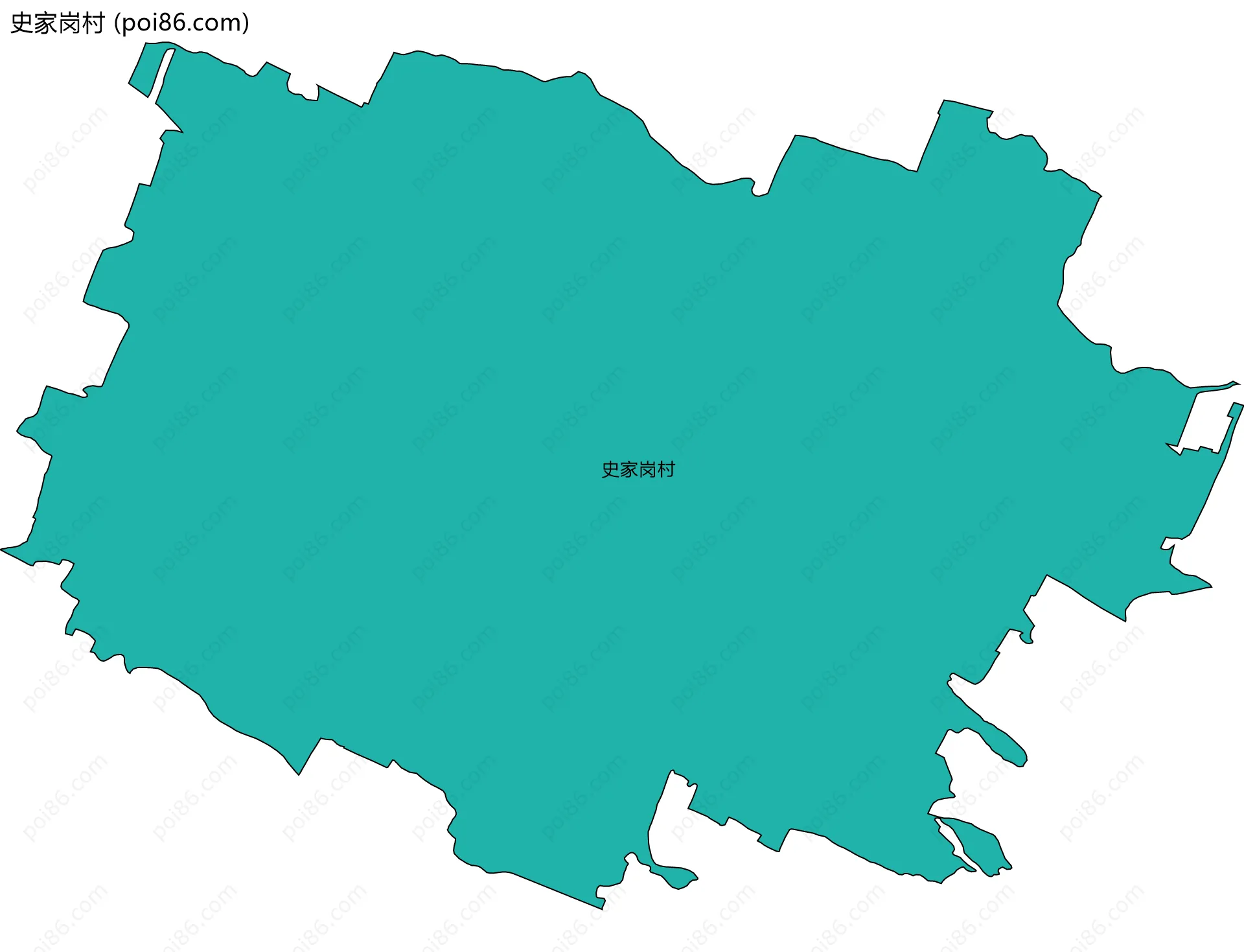 史家岗村边界地图