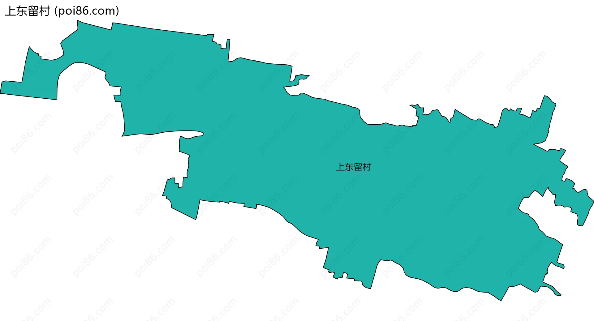 上东留村边界地图