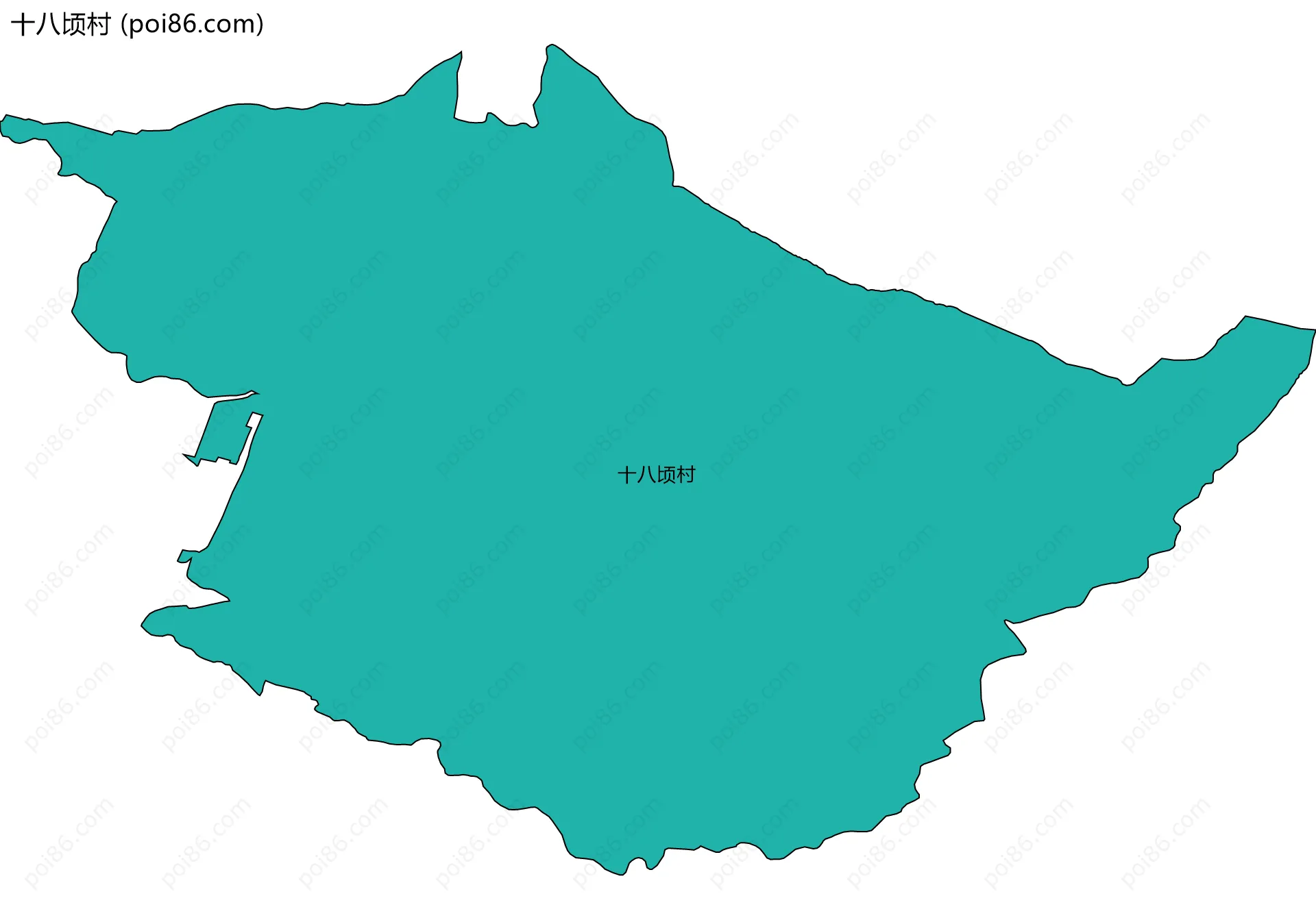 十八顷村边界地图