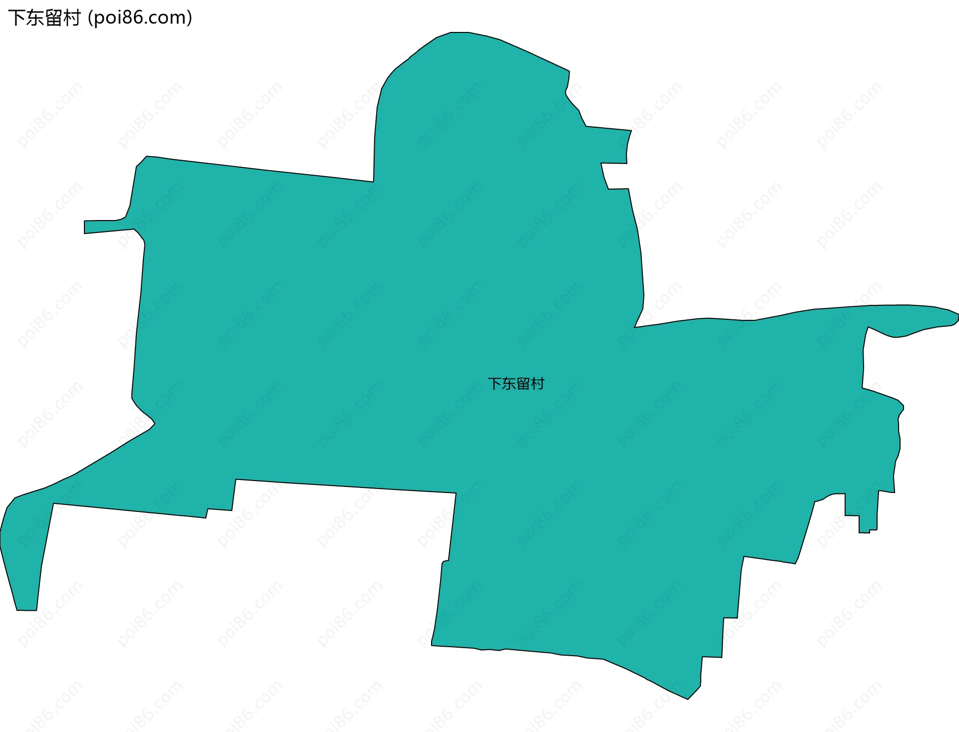 下东留村边界地图